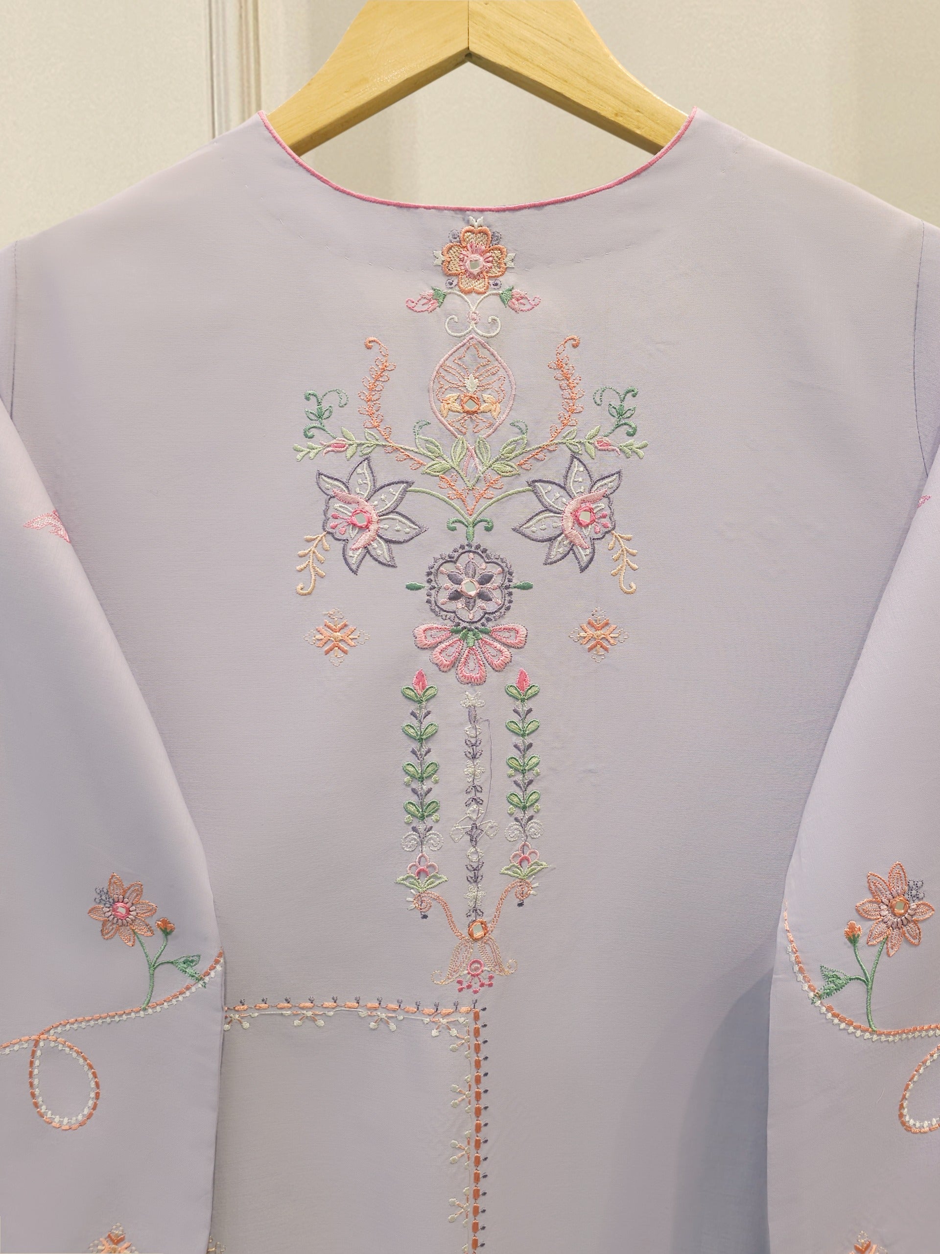 2 Piece - Embroidered Cambric Suit WS00342
