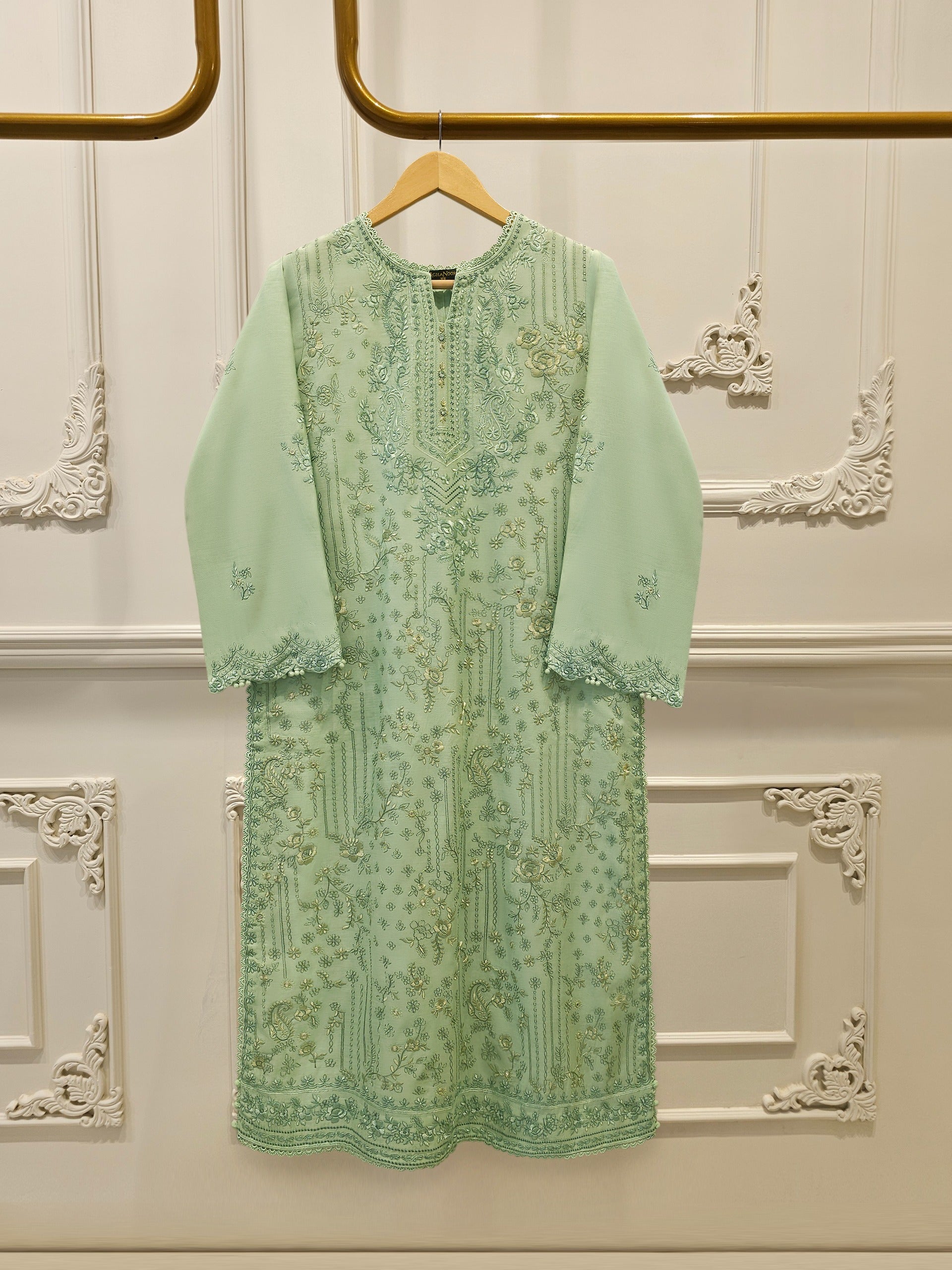 Embroidered Kora Cotton Shirt S114876