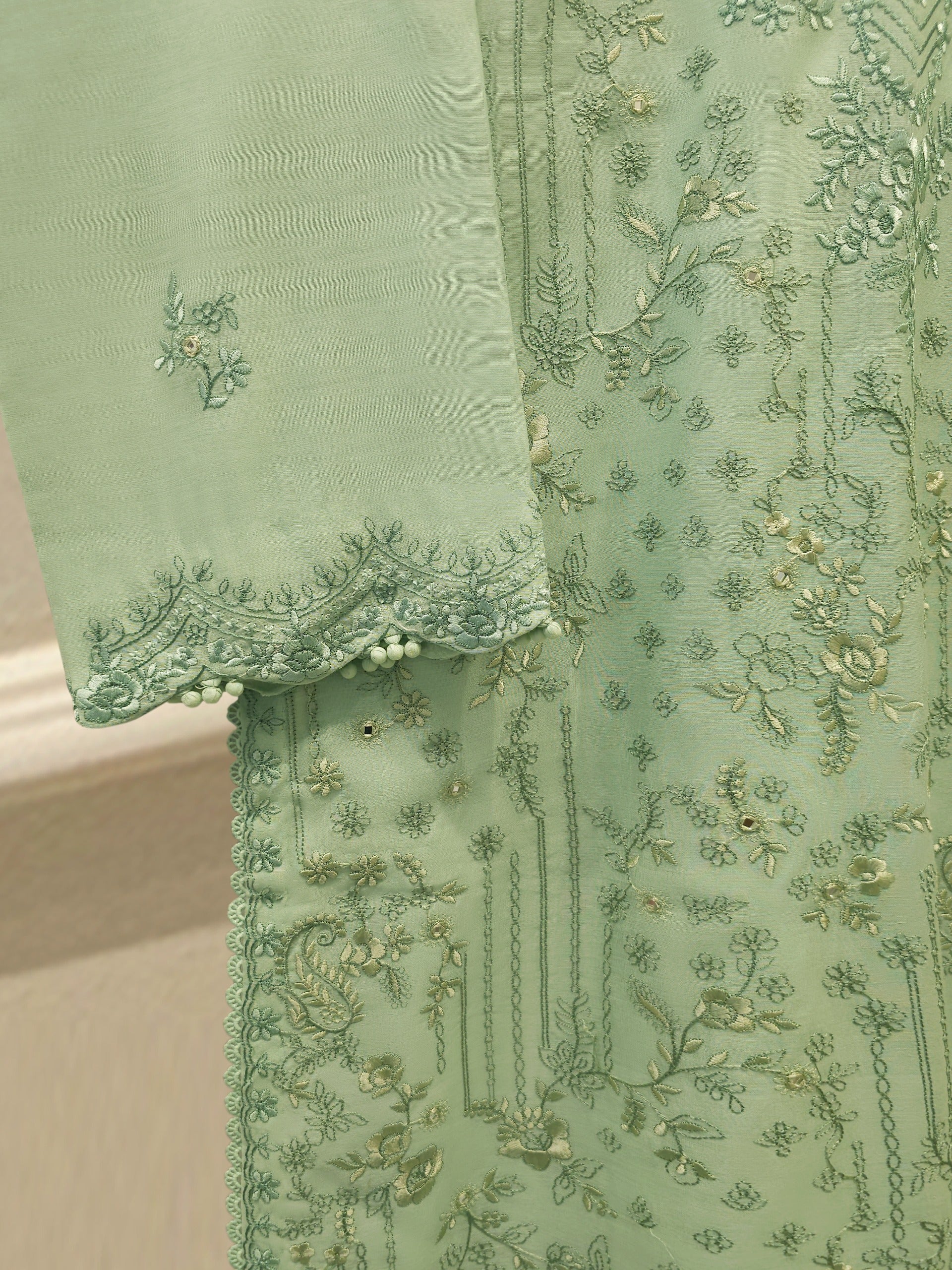 Embroidered Kora Cotton Shirt S114876
