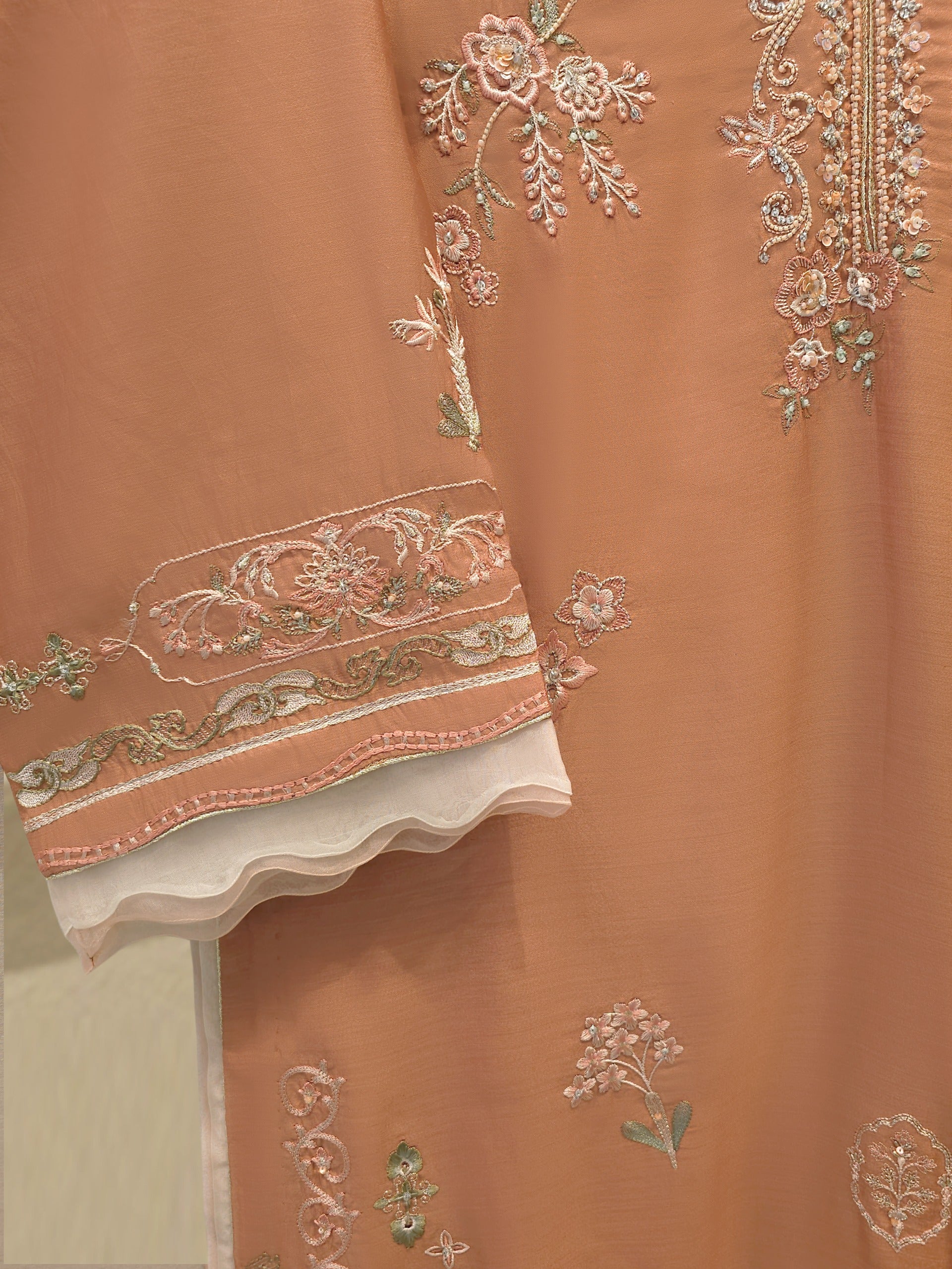 2 Piece - Pure Khaddi Silk Embroidered Suit S114886