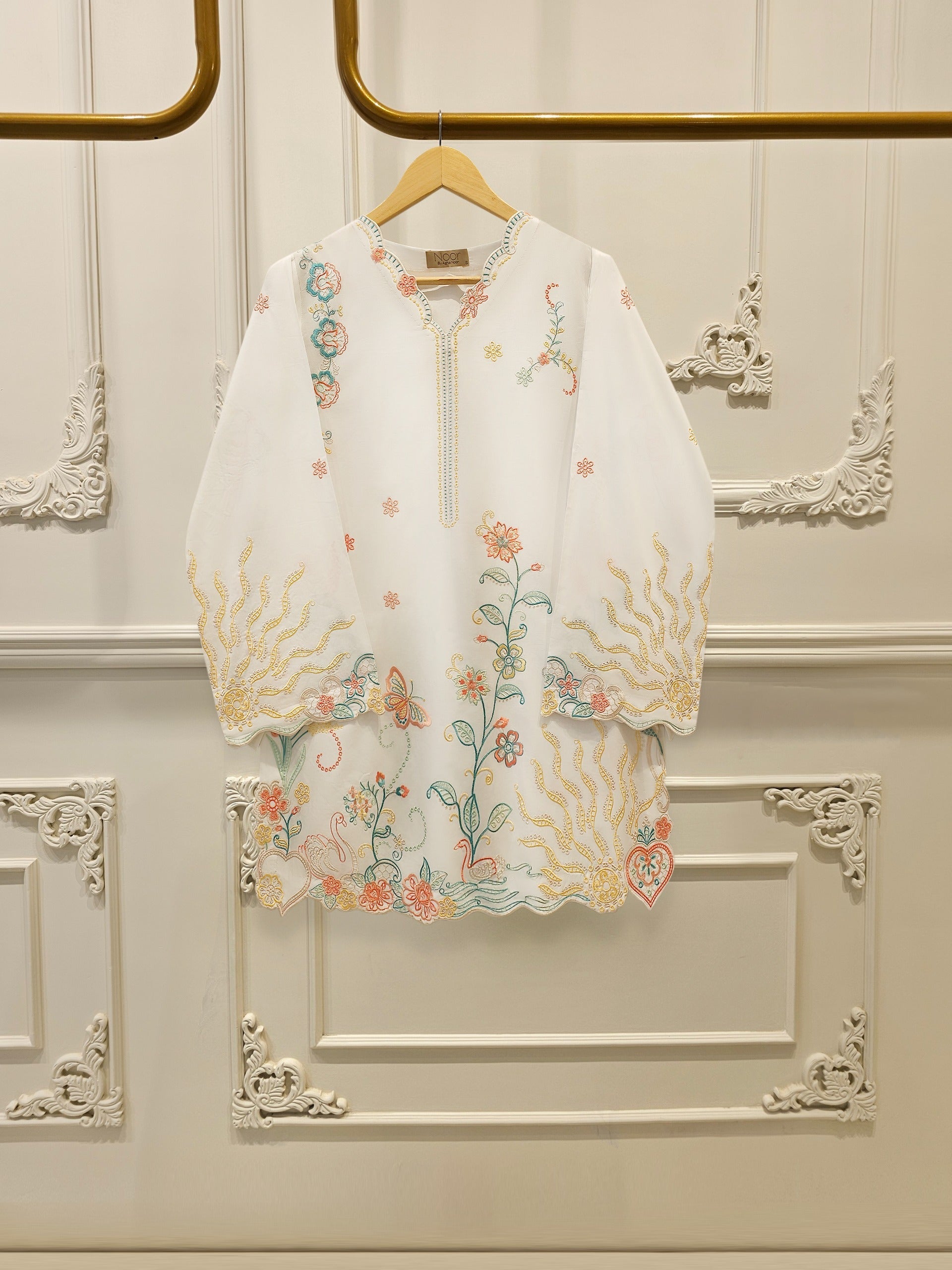 2 Piece - Embroidered Cambric Suit WS00344