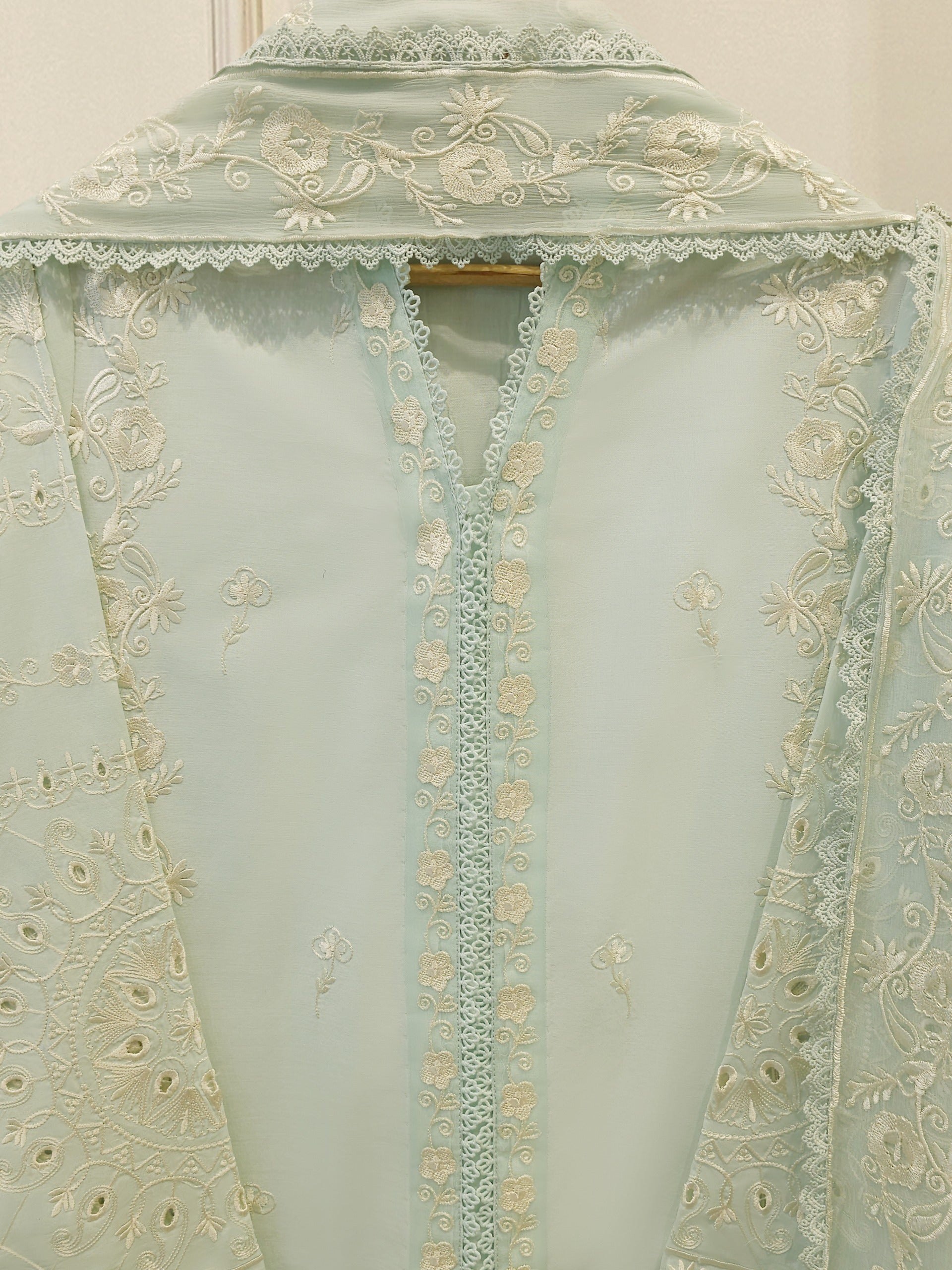 3 Piece - Embroidered Cambric Suit S114940