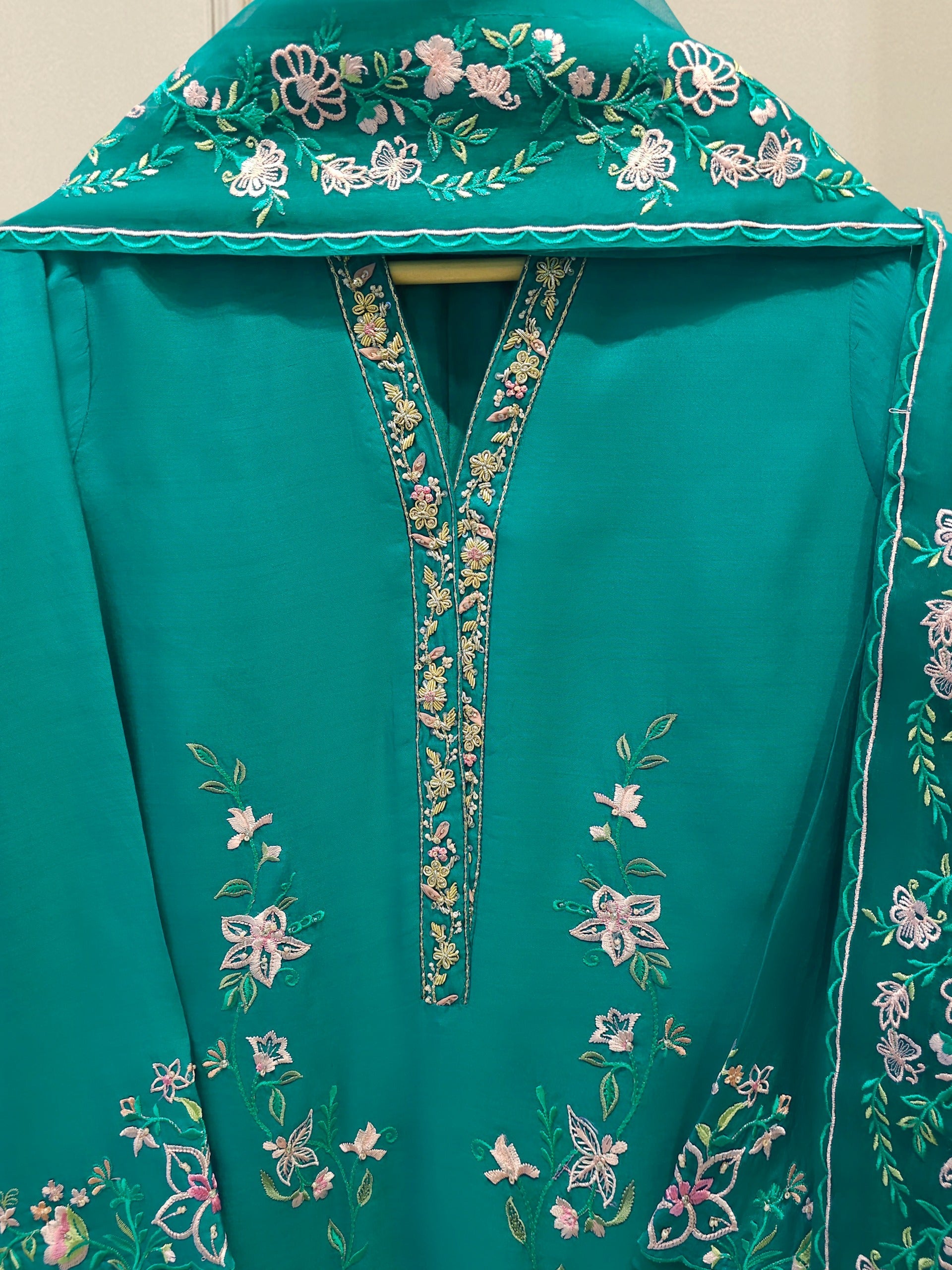 2 Piece - Pure Khaddi Silk Embroidered Suit S115064