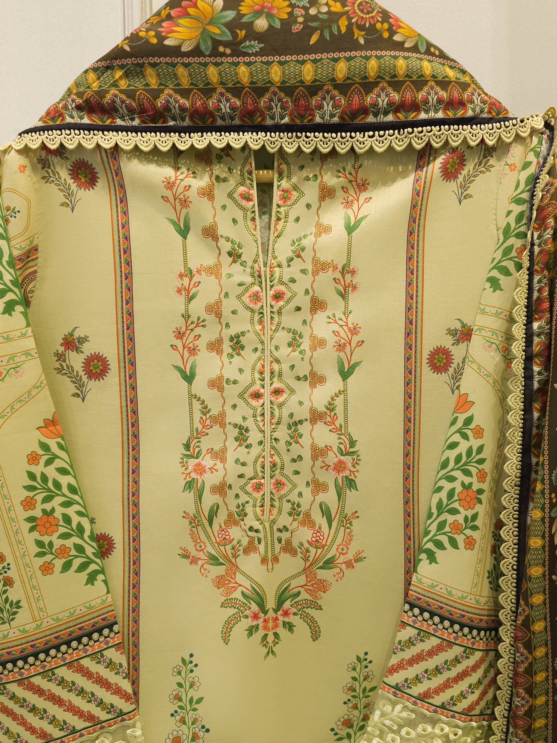 2 Piece -Digital Printed Cambric Suit S115080