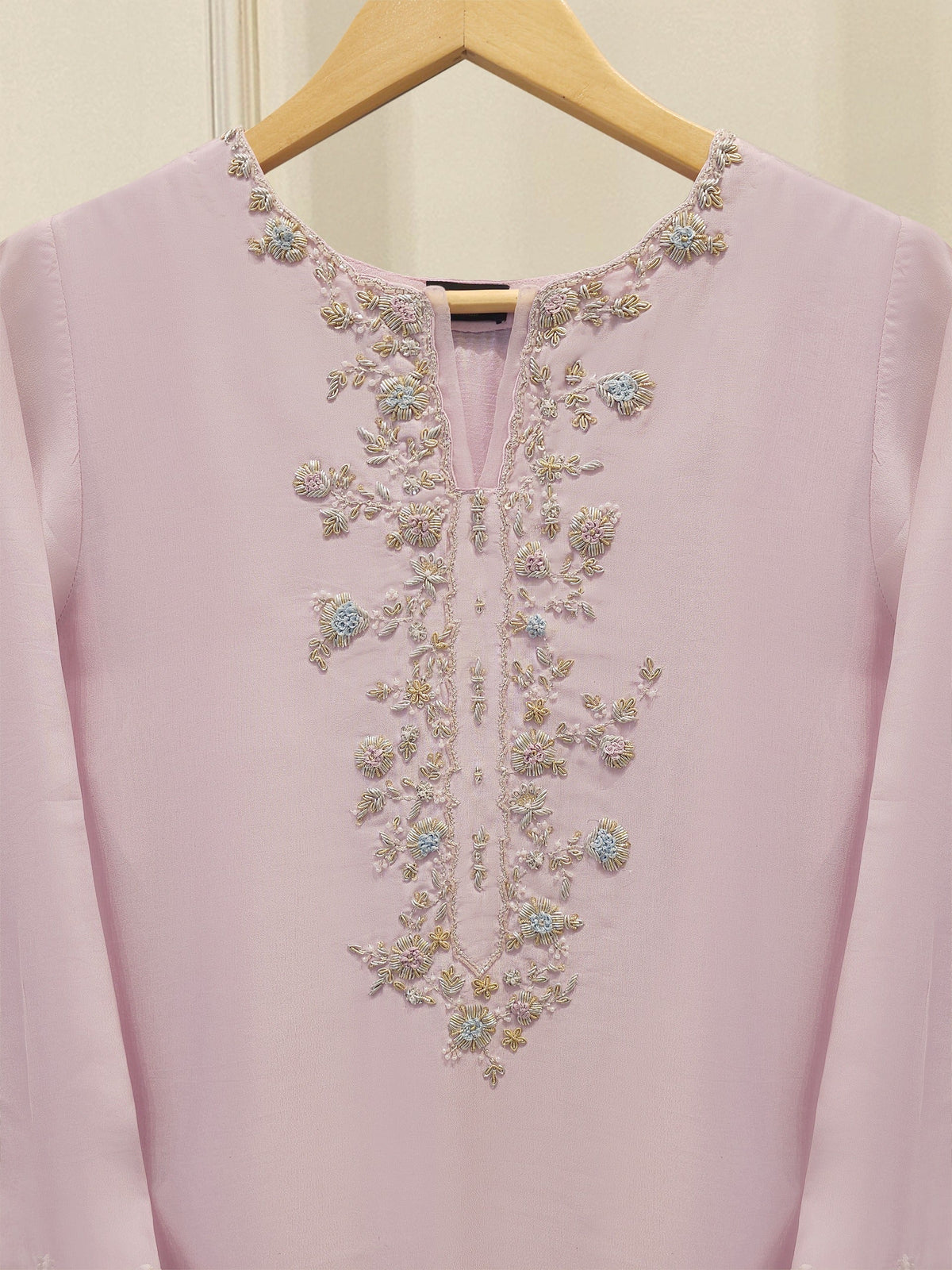 2 Piece- Pure Sheesha Silk Embroidered Suit S115130