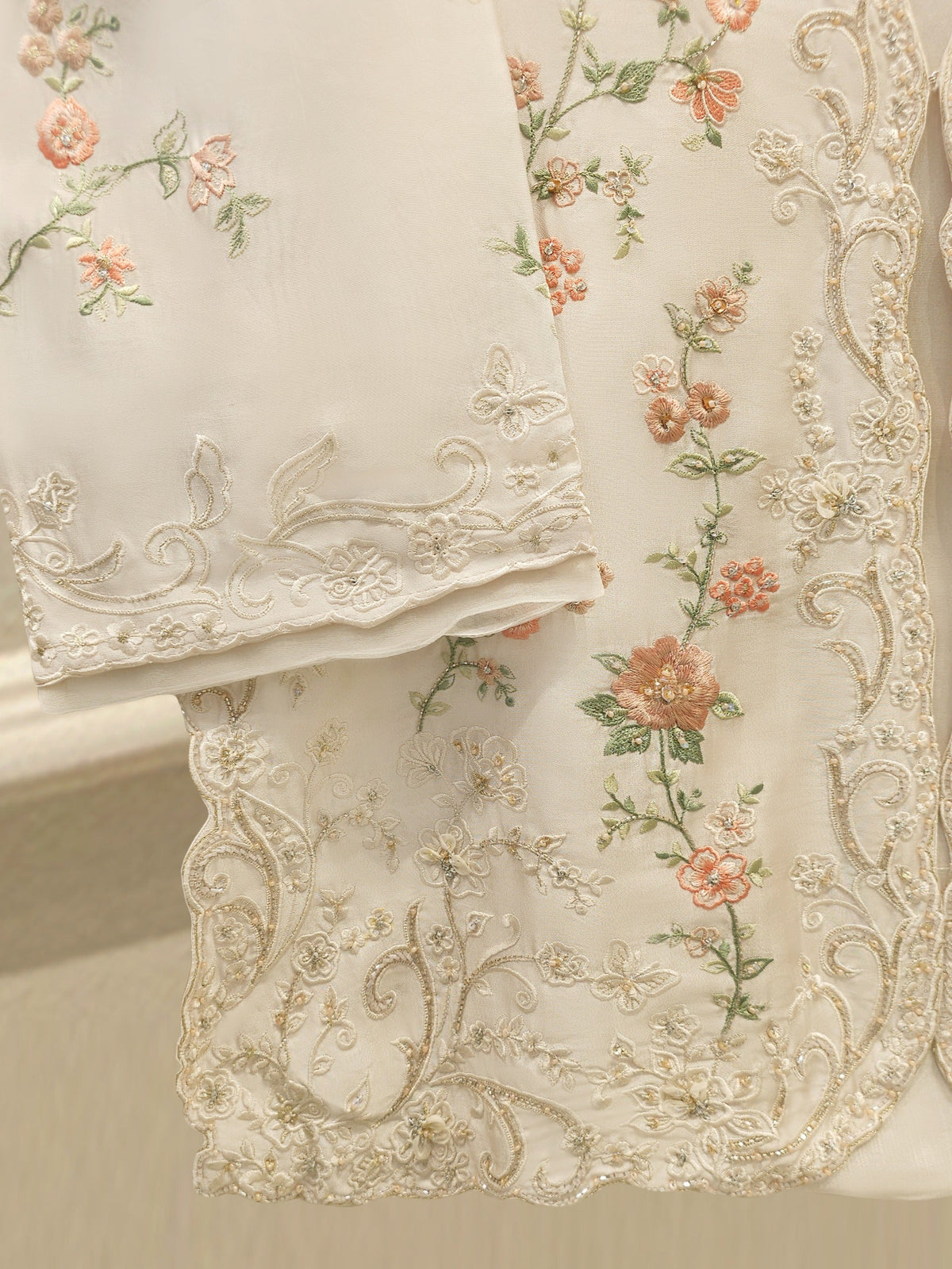 2 Piece- Pure Sheesha Silk Embroidered Suit S115385