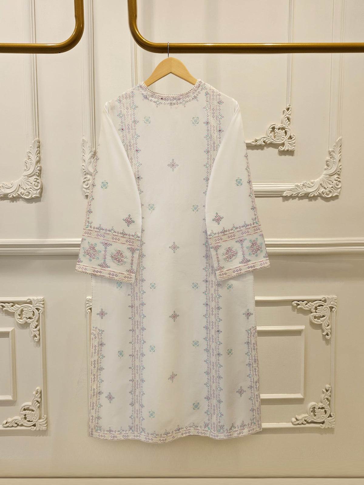 2 Piece - Embroidered Cambric Suit S115290