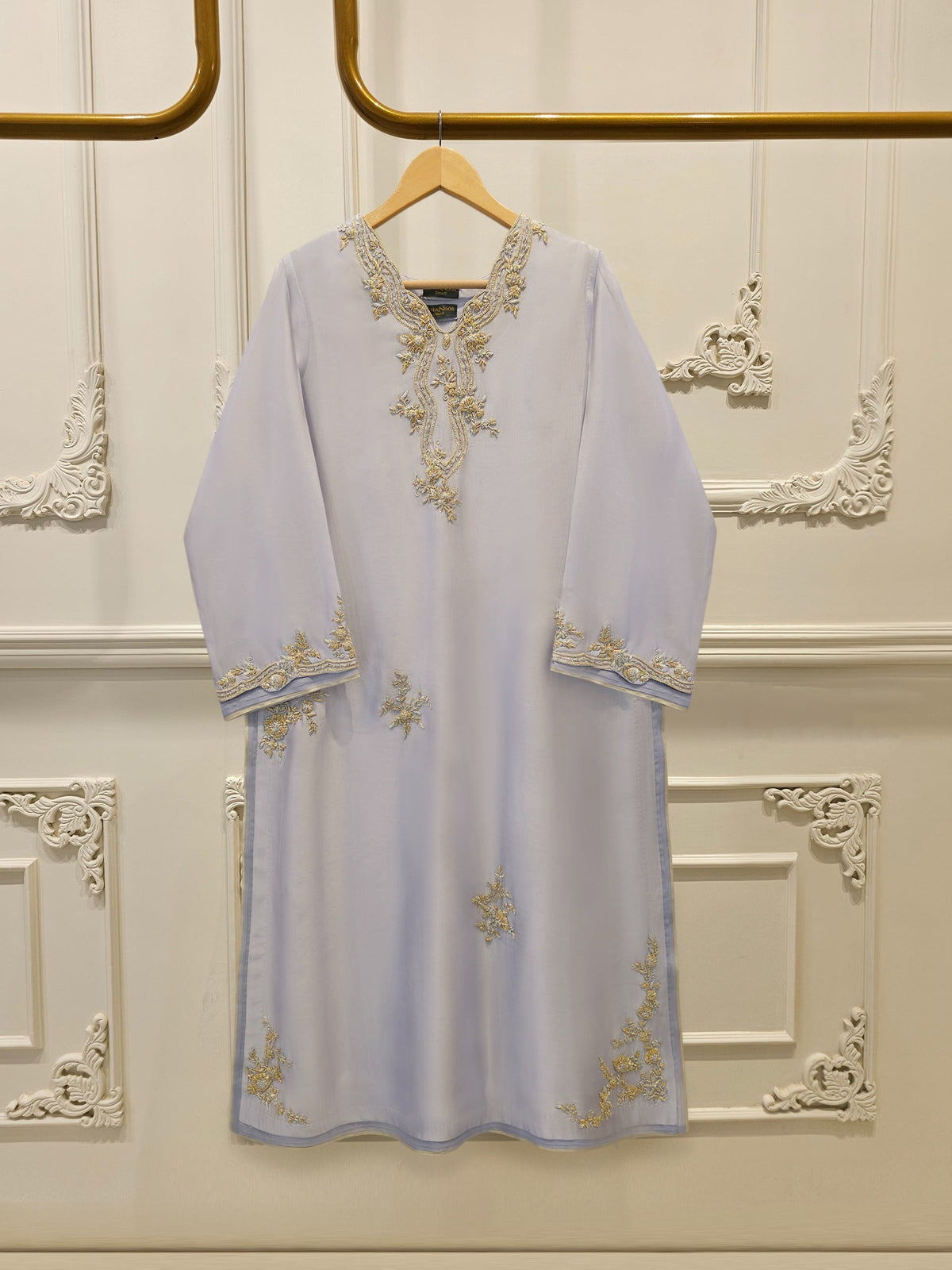 2 Piece- Pure Sheesha Silk Embroidered Suit S115614
