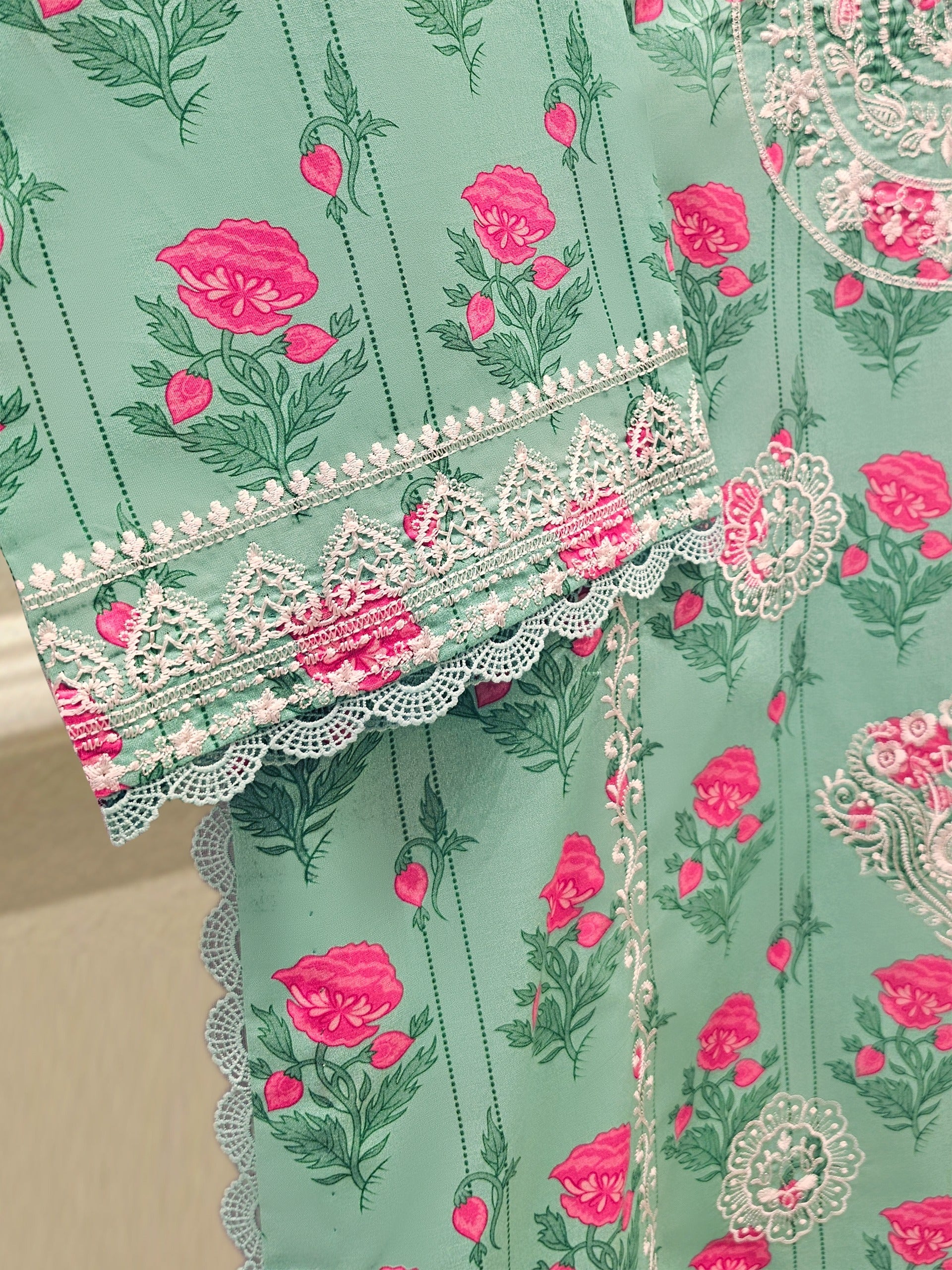 Digital Printed Embroidered Lawn Shirt S111740