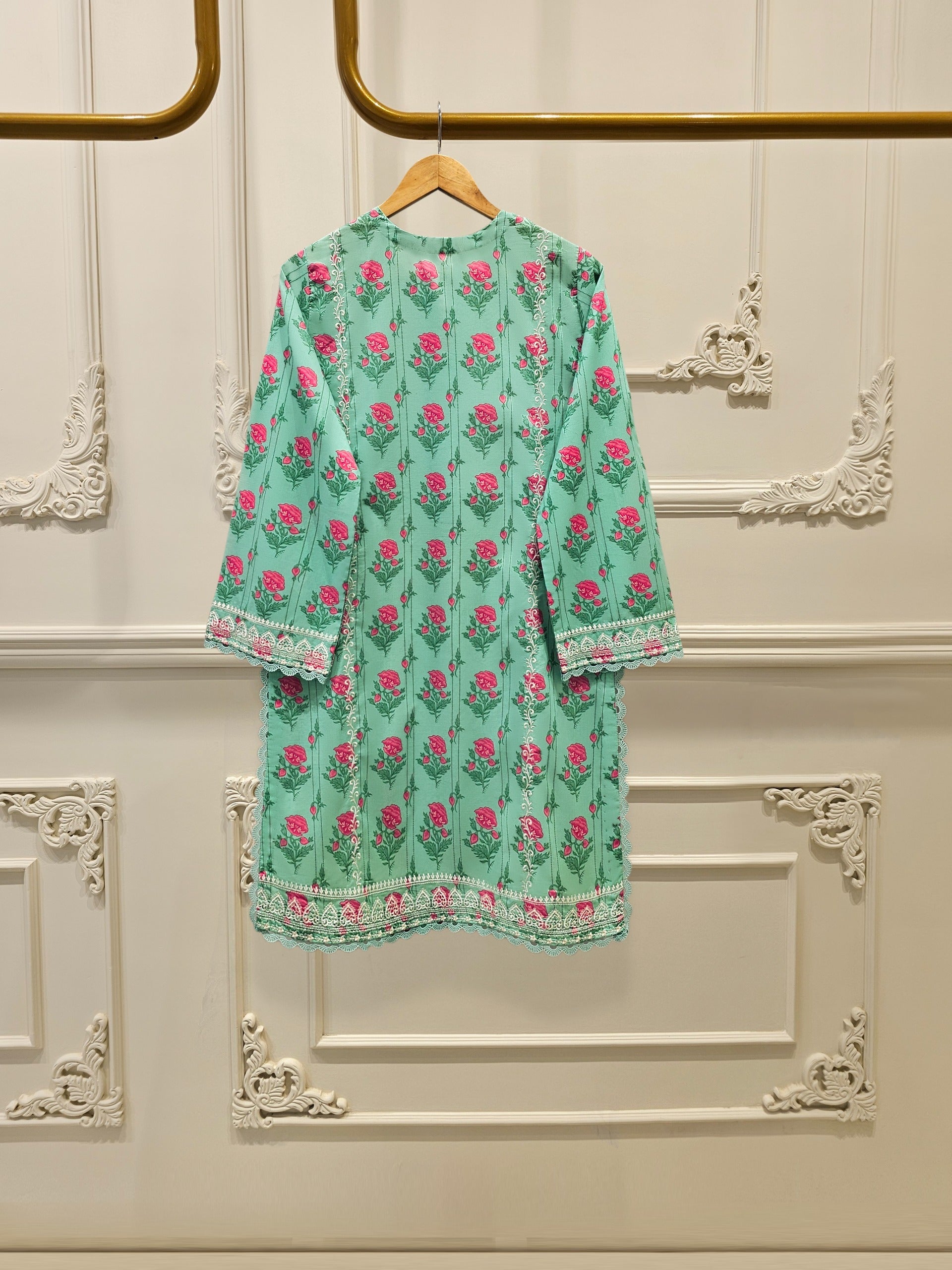 Digital Printed Embroidered Lawn Shirt S111740