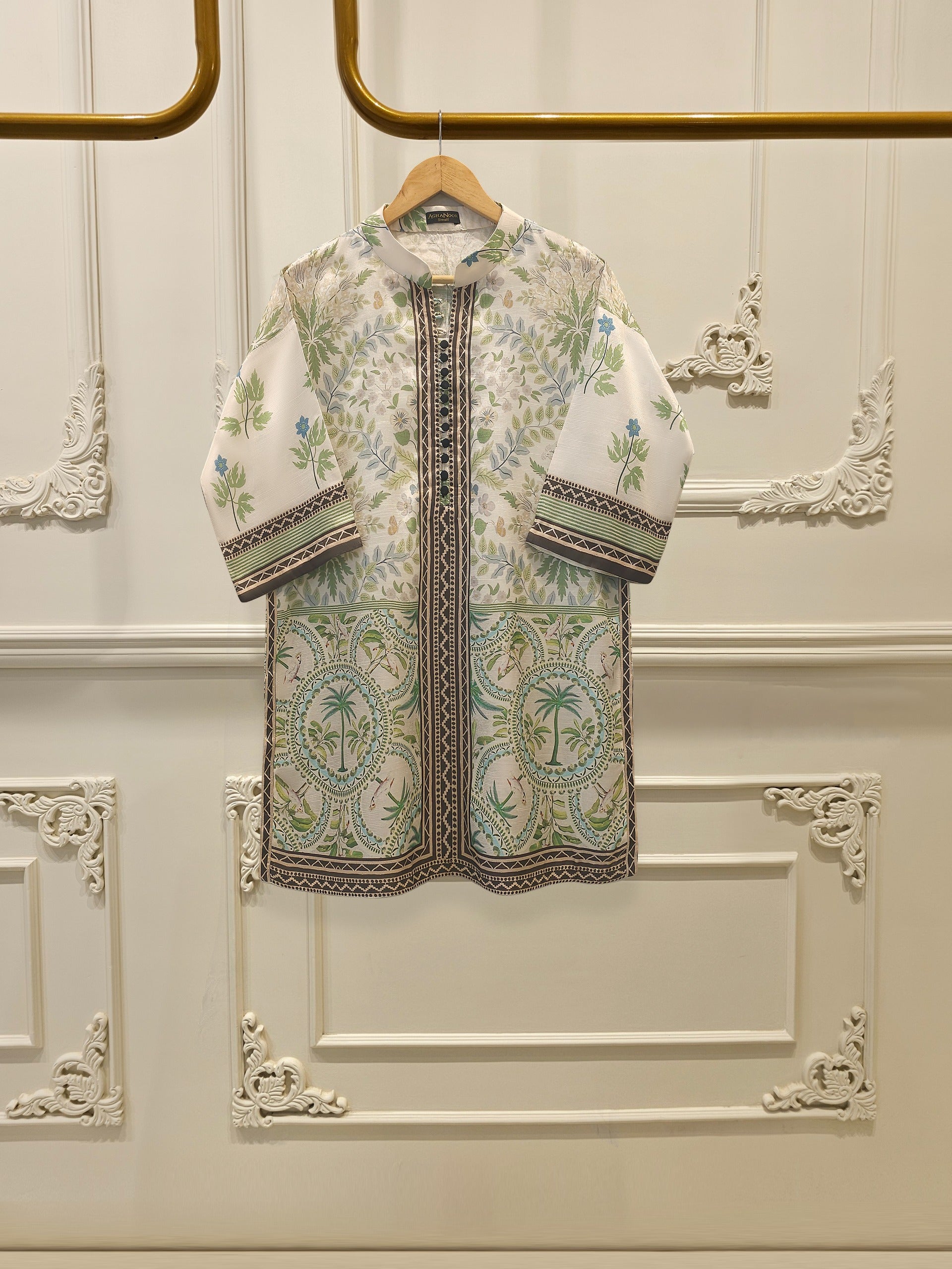 2 Piece- Printed Silk Co-ord Set S112031