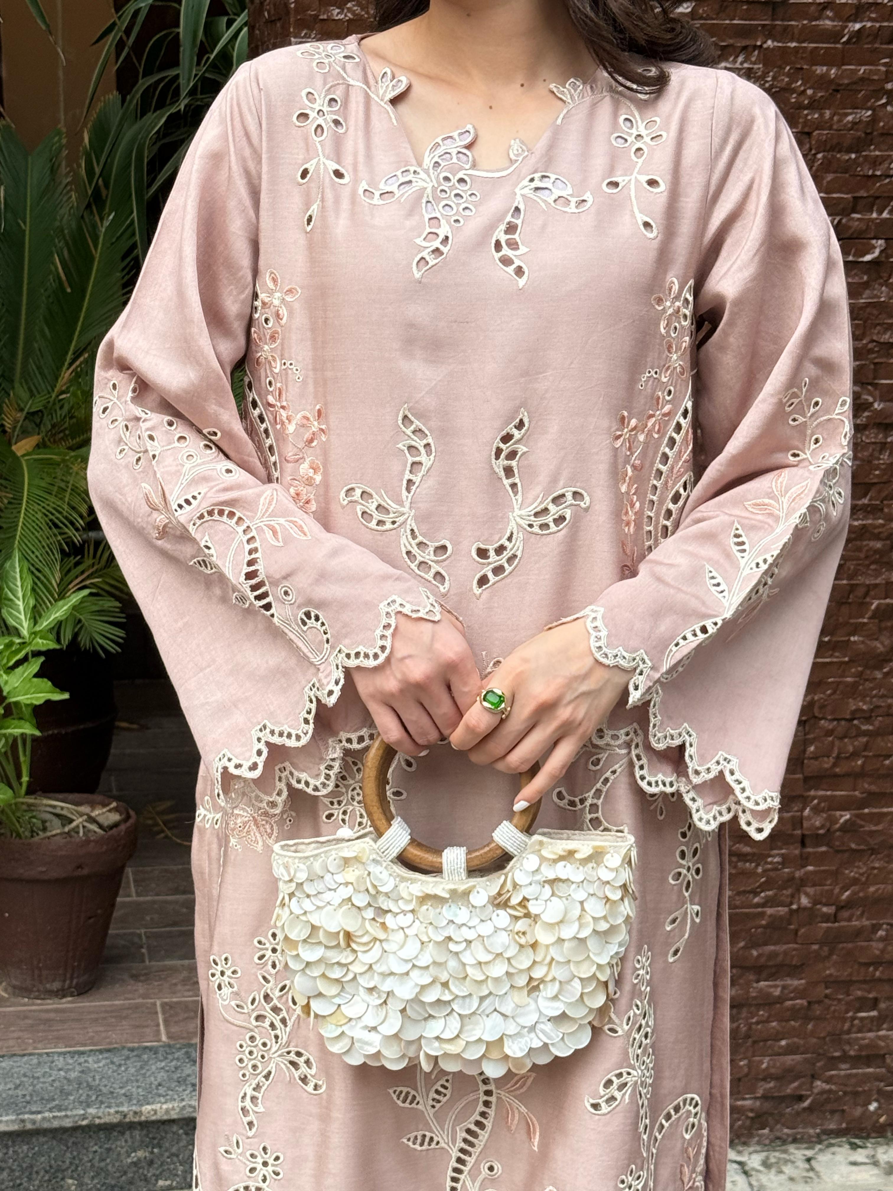 Desert Rose Schiffli CO-ORD Set