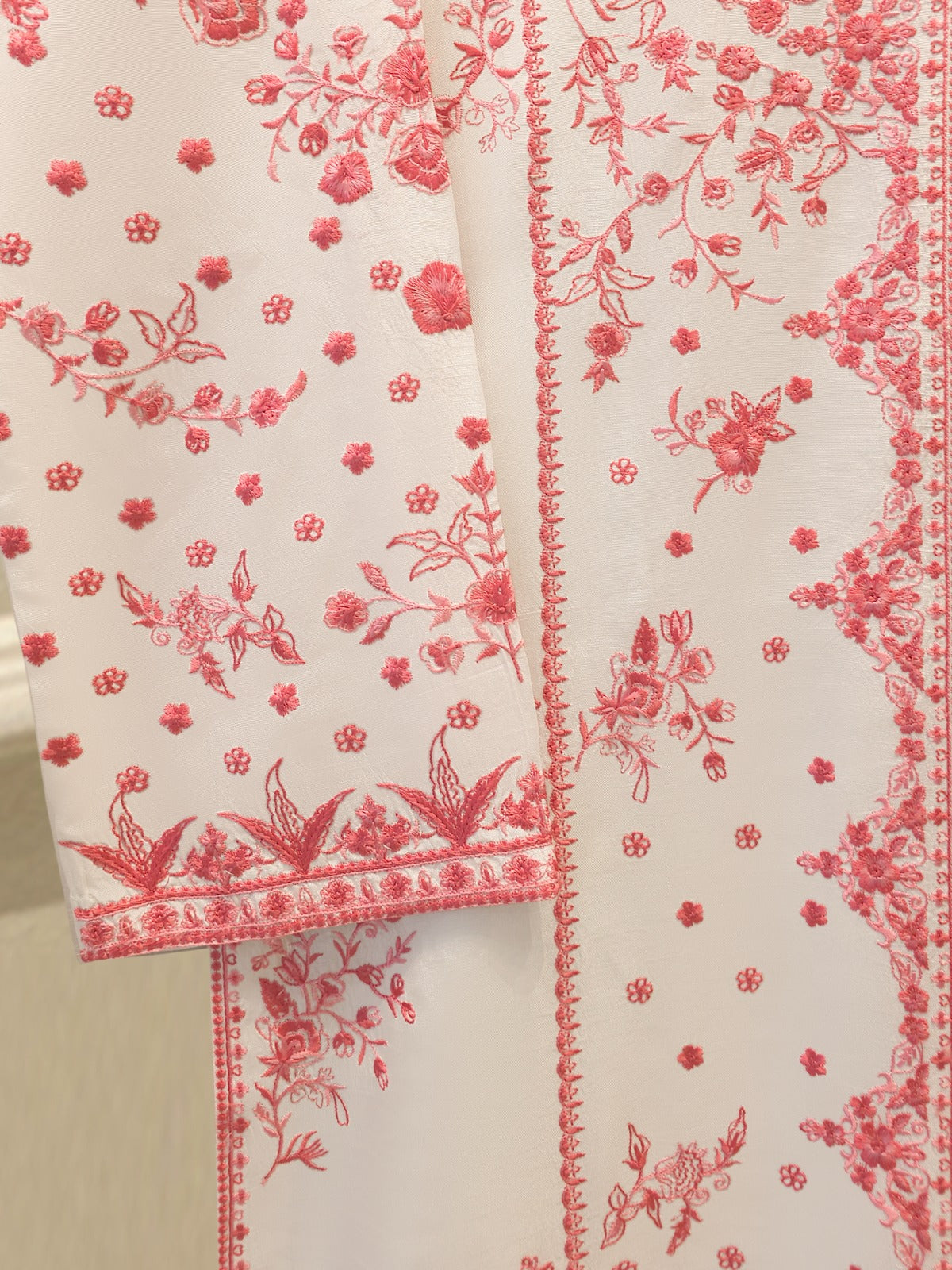 2 Piece- Korean Silk Embroidered Suit S112090