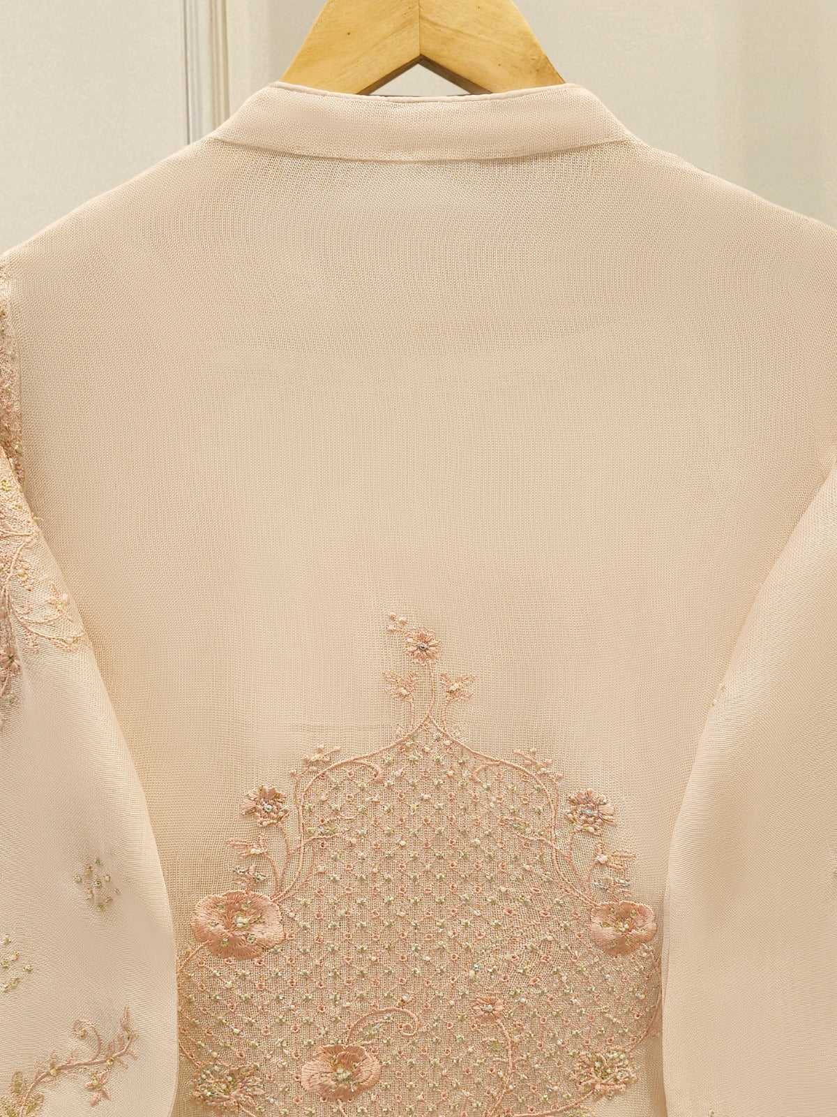 2 Piece - Pure Embroidered Cotton Net Suit S112174