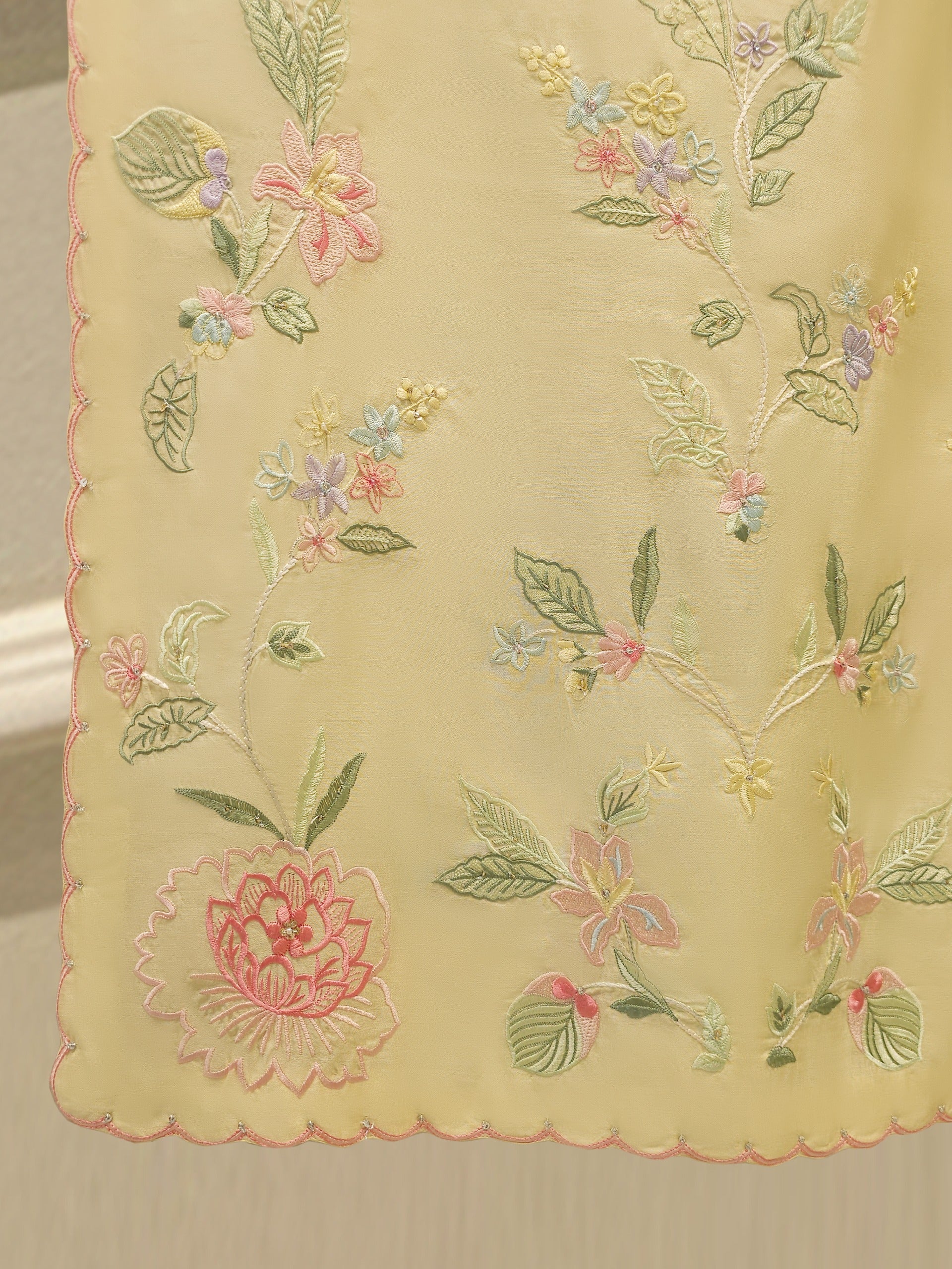 3 Piece- Pure Khaddi Silk Embroidered Suit S112240