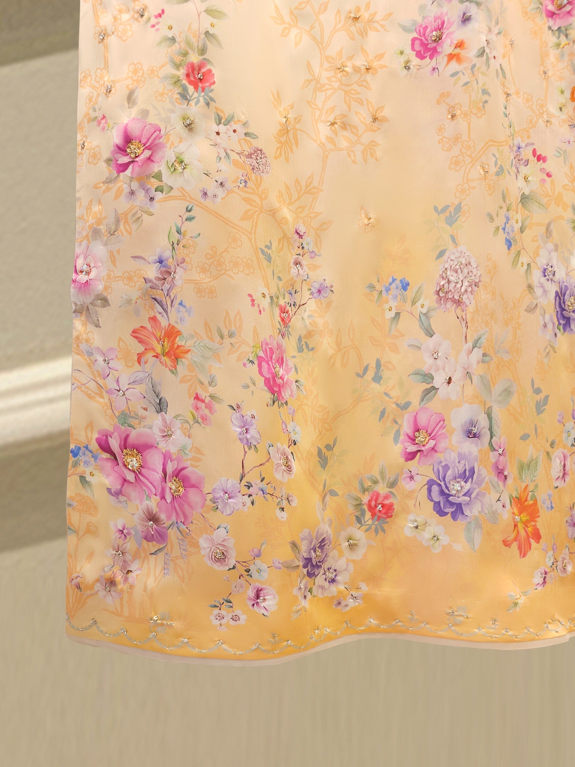 2 Piece - Pure Embroidered Charmeuse Silk Suit S112231