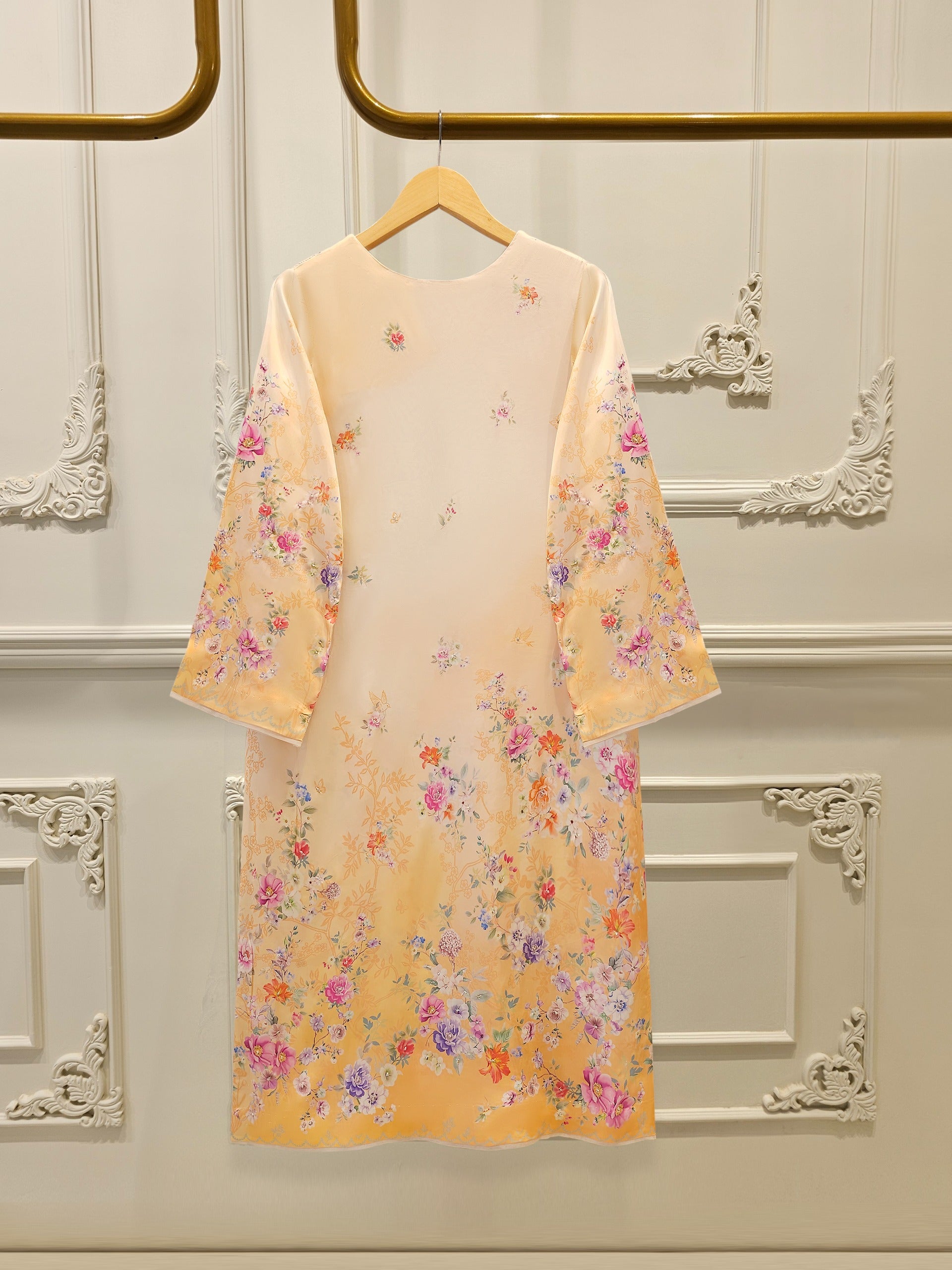 2 Piece - Pure Embroidered Charmeuse Silk Suit S112231