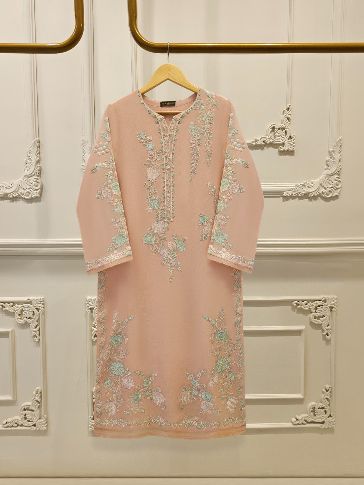 2 Piece - Pure Embroidered Cotton Net Suit S112313