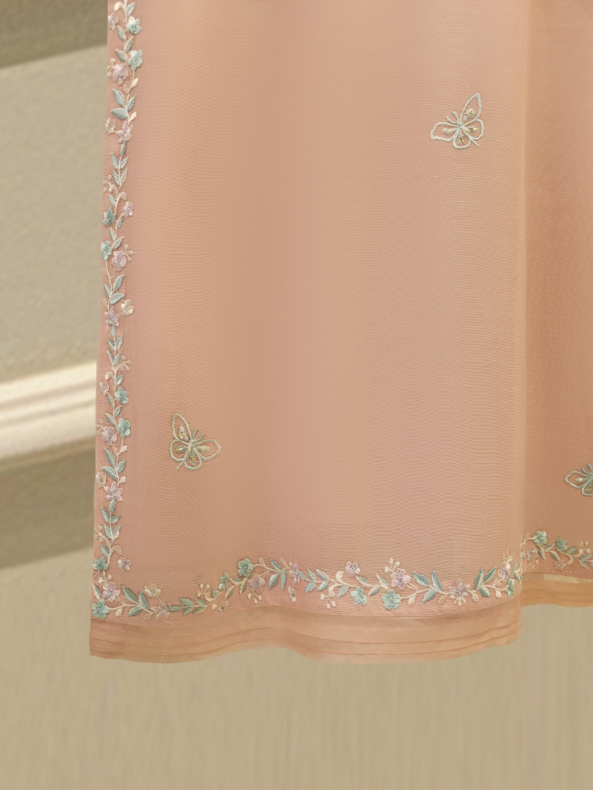 2 Piece - Pure Embroidered Cotton Net Suit S112313