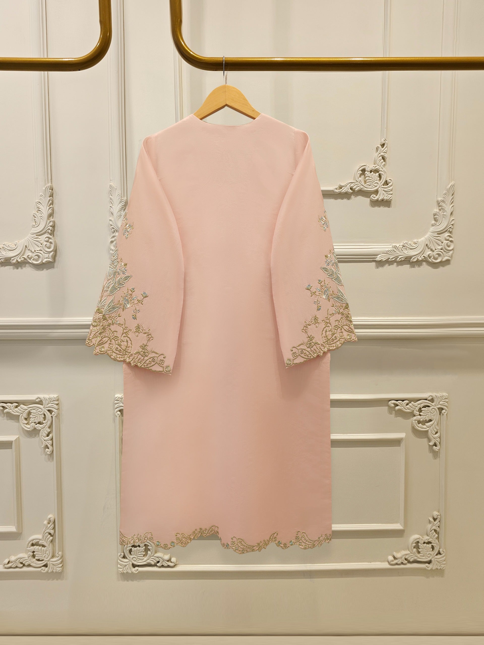 3 Piece- Pure Khadi Silk Embroidered Suit S112336