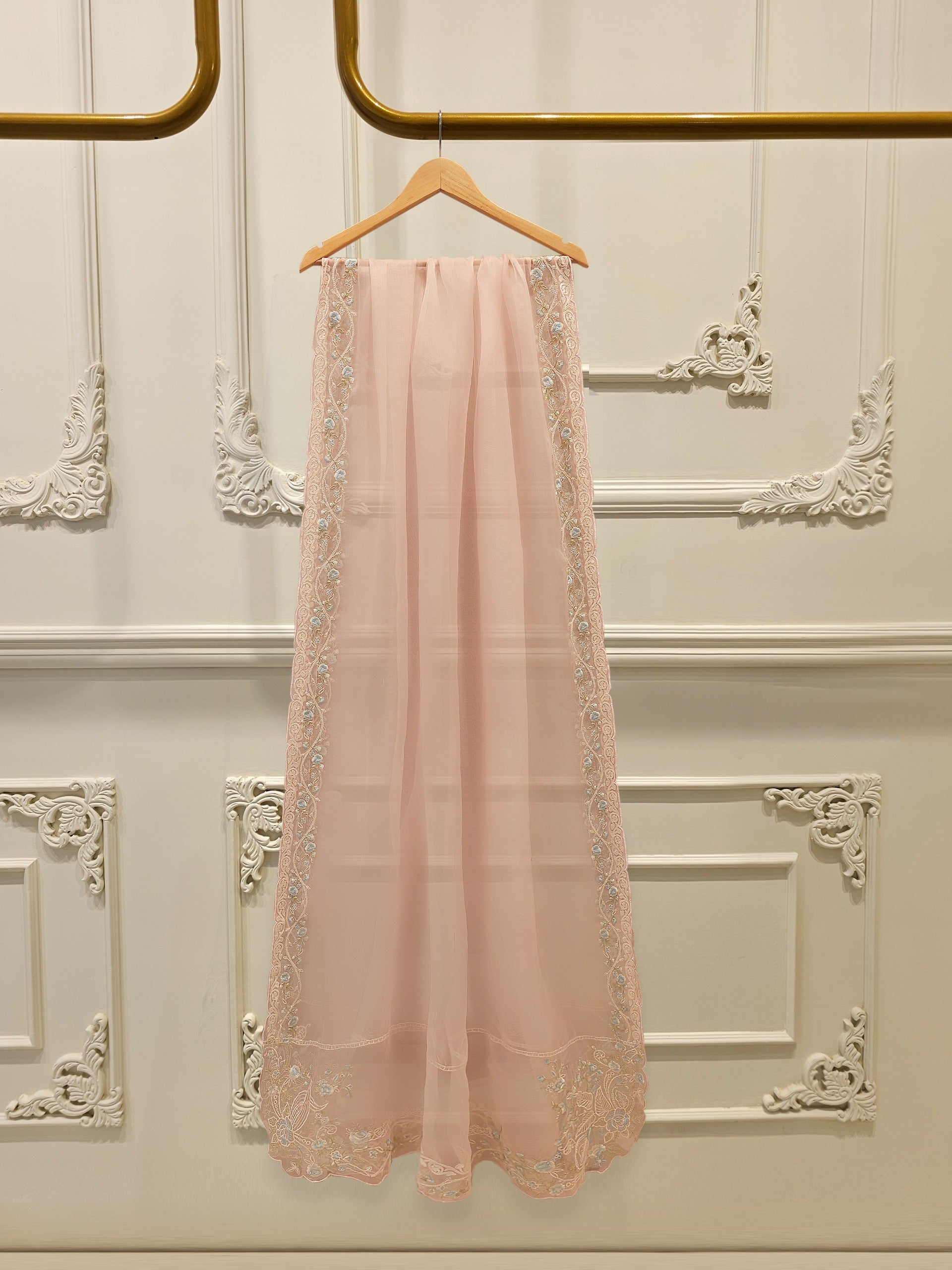 3 Piece- Pure Khadi Silk Embroidered Suit S112336