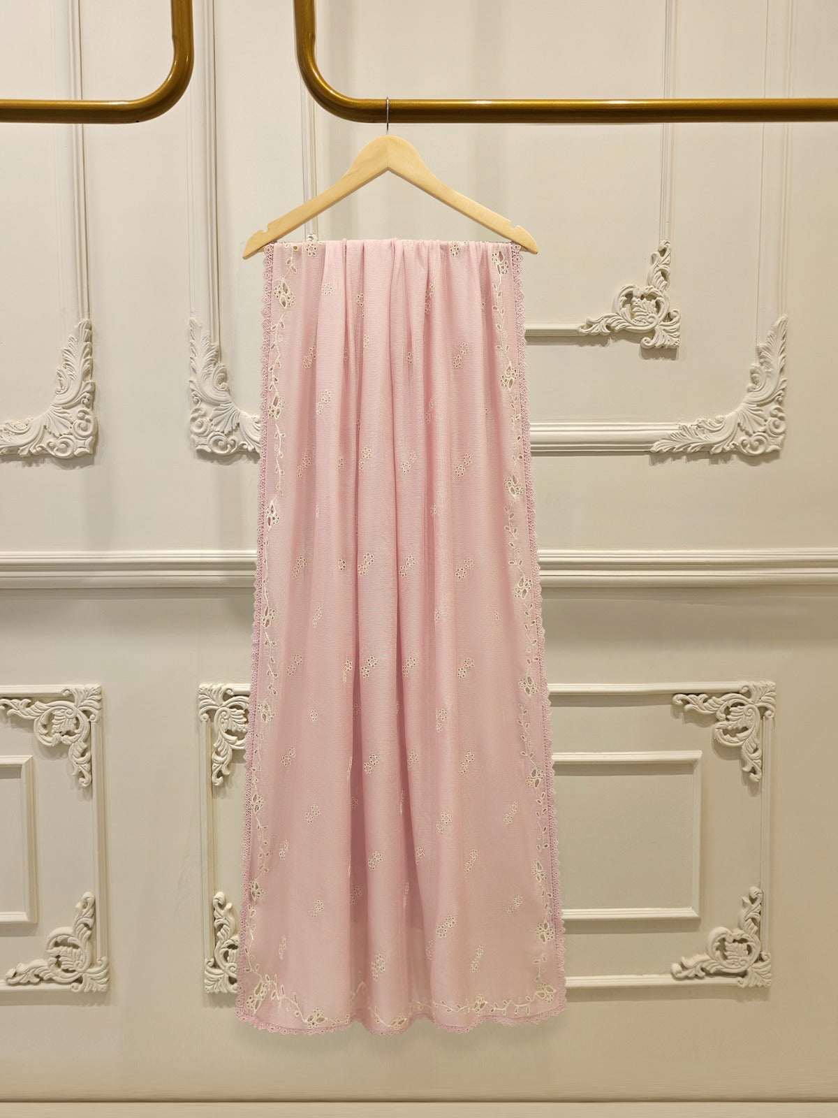 3 Piece - Pure Embroidered Cotton Net Suit S112397