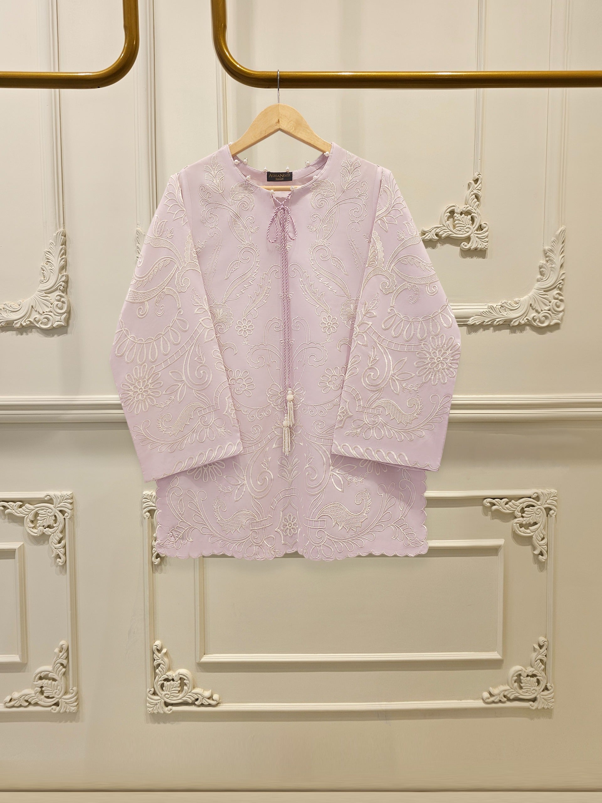 2 Piece - Embroidered Cambric Suit S112414