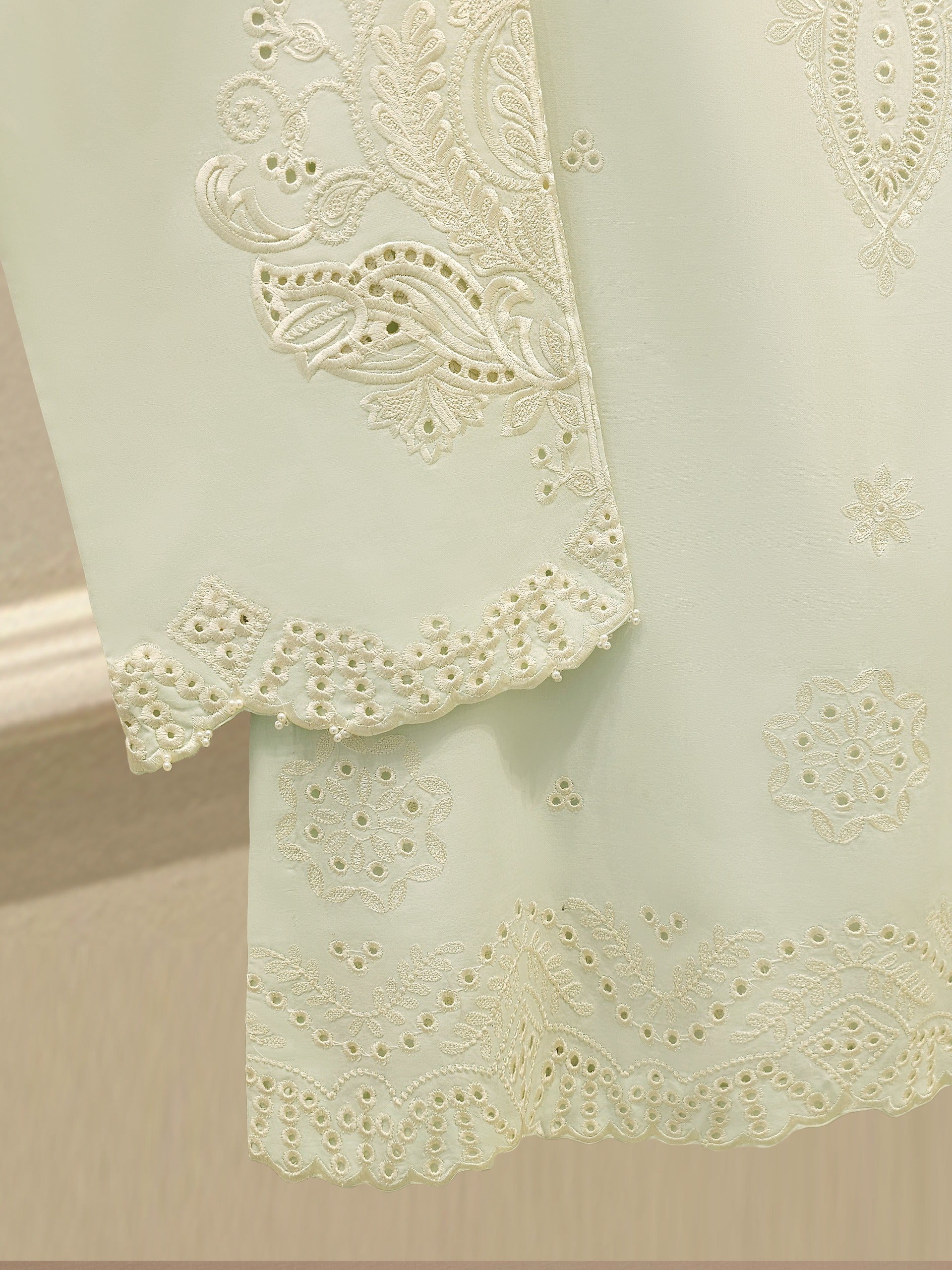 2 Piece - Embroidered Cambric Suit S112422