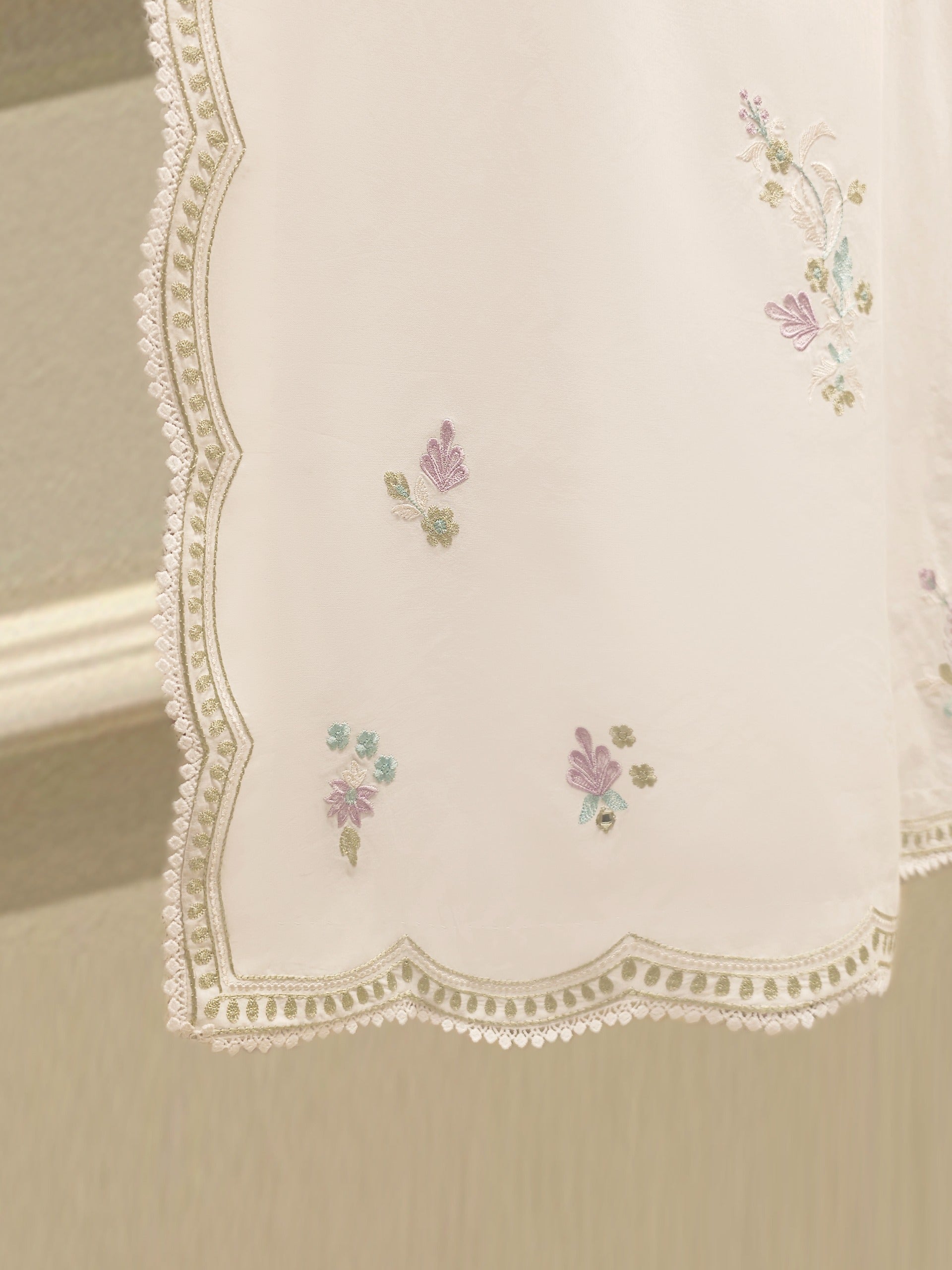 2 Piece - Embroidered Cambric Suit S112484