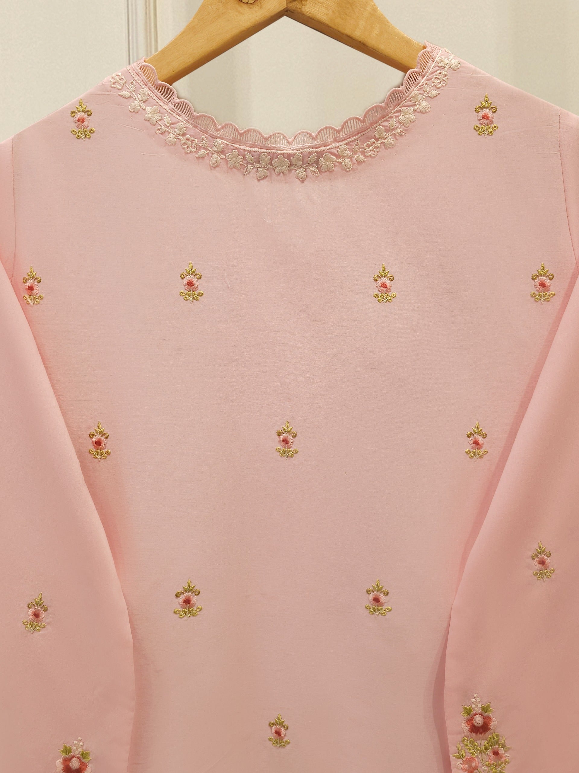 2 Piece - Embroidered Cambric Suit S112473