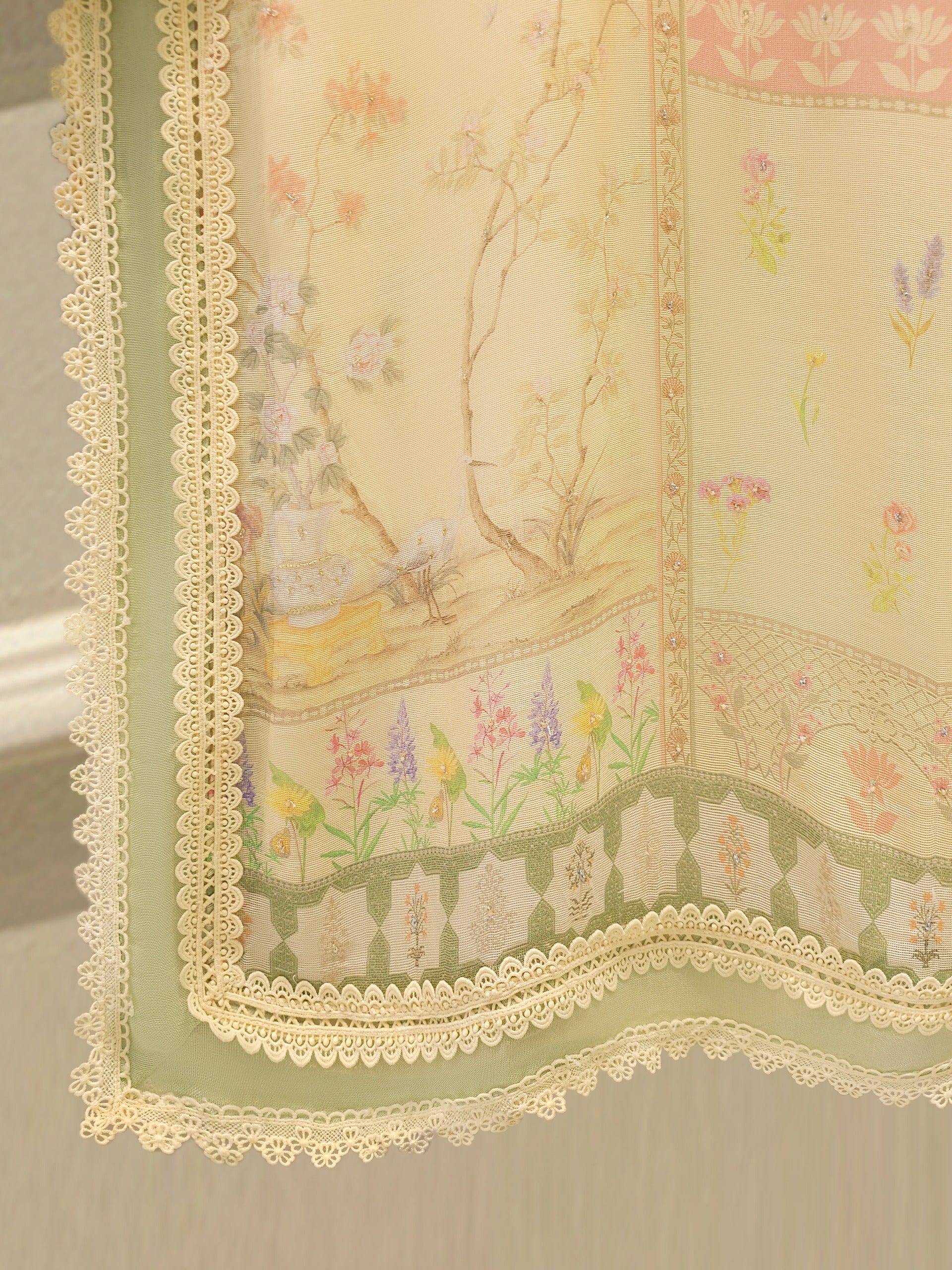 3 Piece - Pure Embroidered Printed Cotton Net Suit S112502