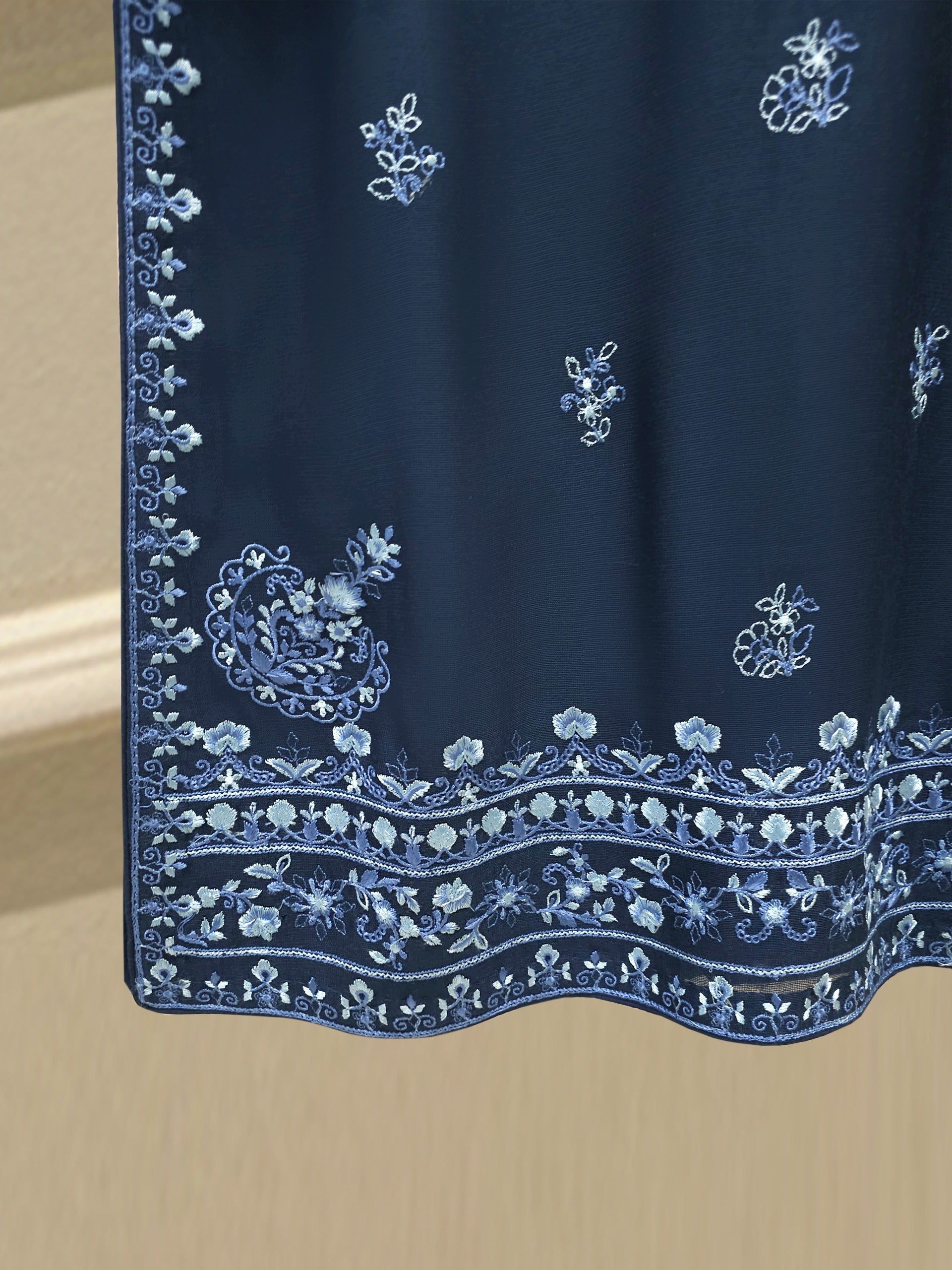 3 Piece - Pure Embroidered Cotton Net Suit S112514