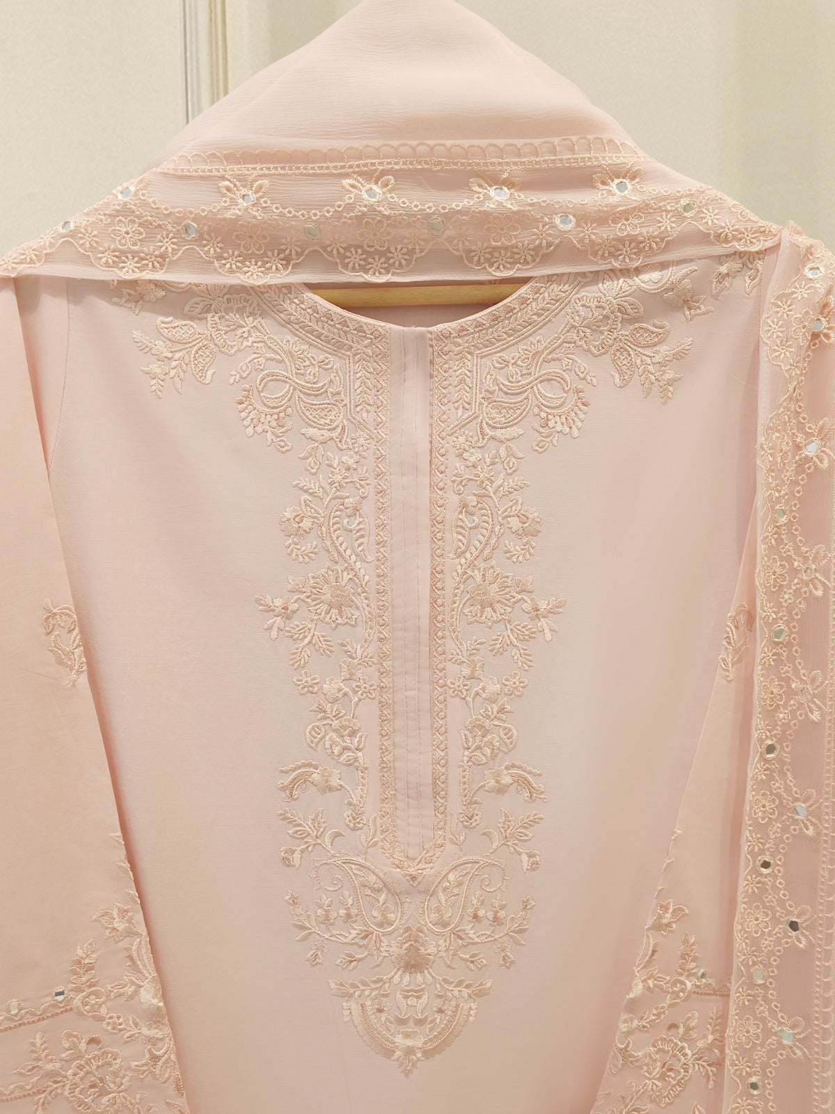 2 Piece - Embroidered Cambric Suit S112557