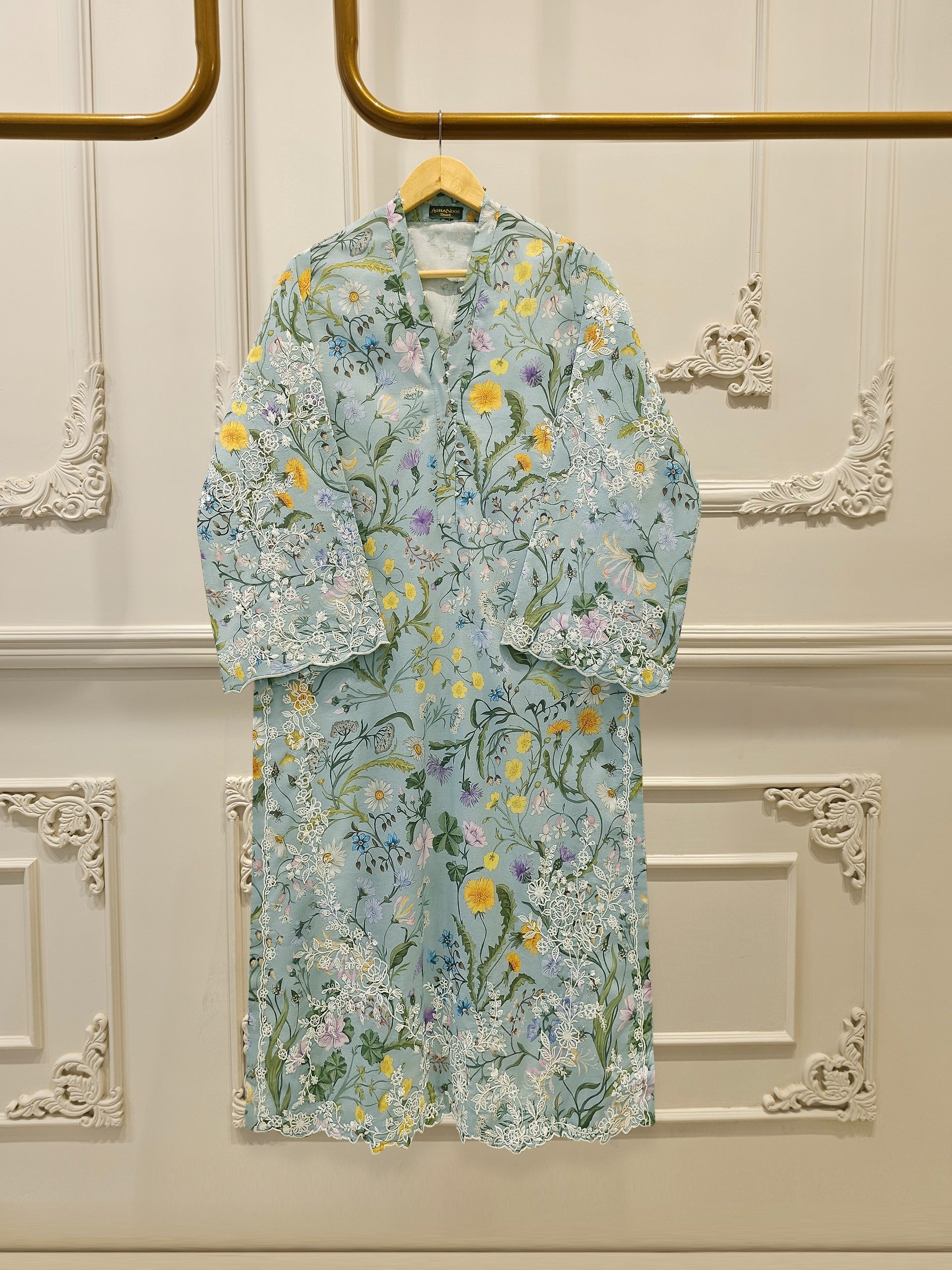 2 Piece - Digital Printed Embroidered Cambric Suit S112566