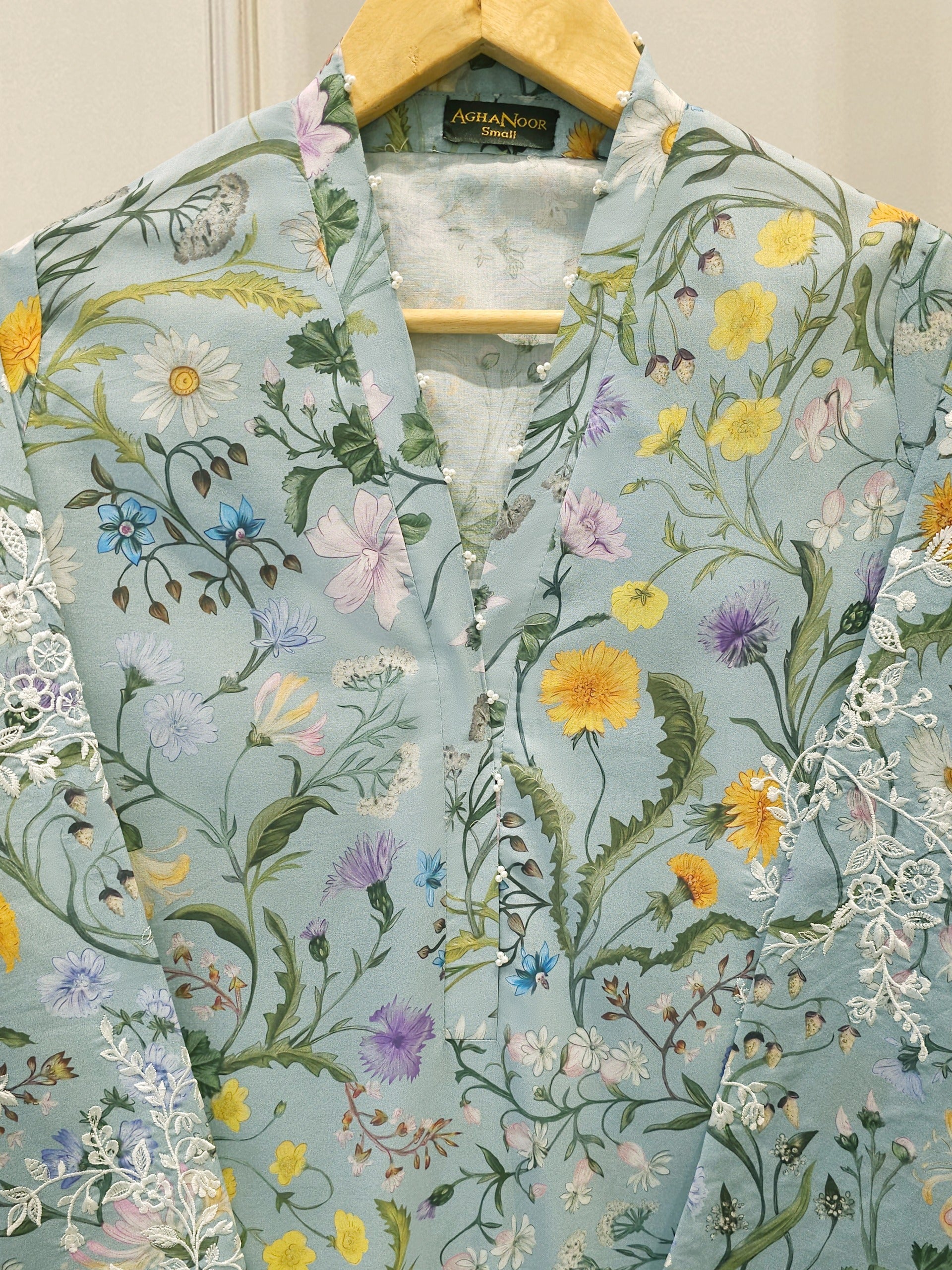 2 Piece - Digital Printed Embroidered Cambric Suit S112566