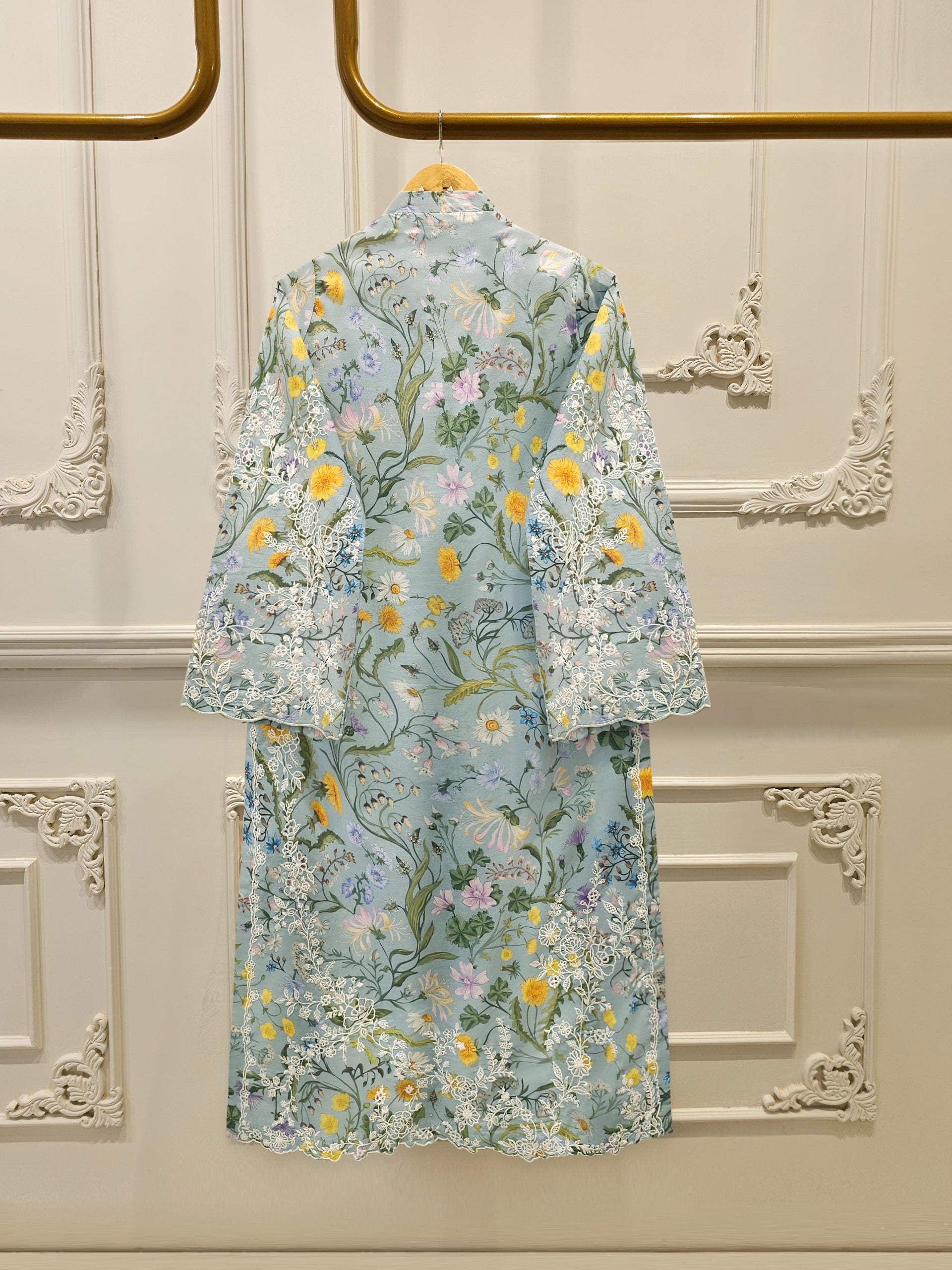 2 Piece - Digital Printed Embroidered Cambric Suit S112566