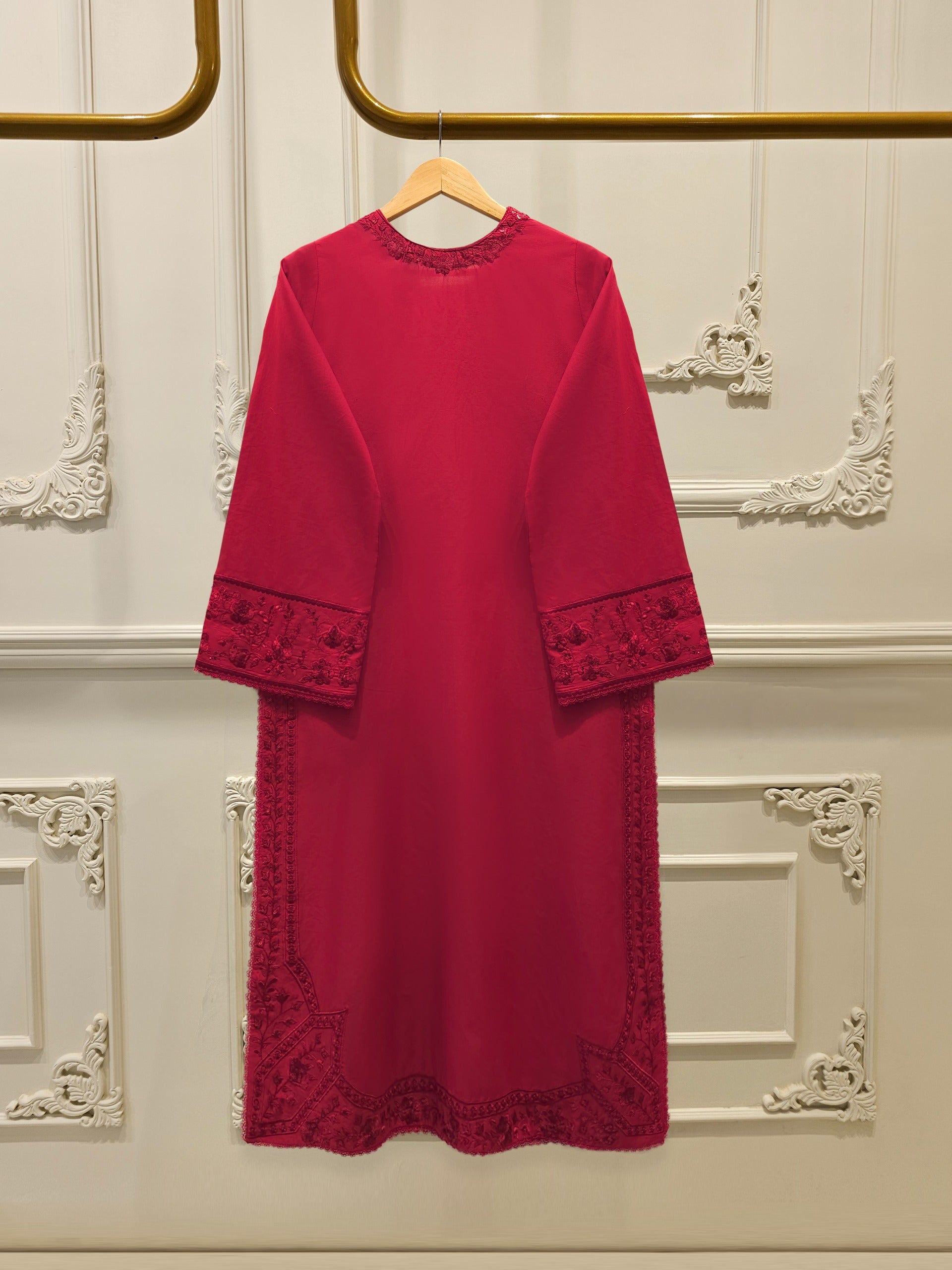 2 Piece - Embroidered Cambric Suit S112676