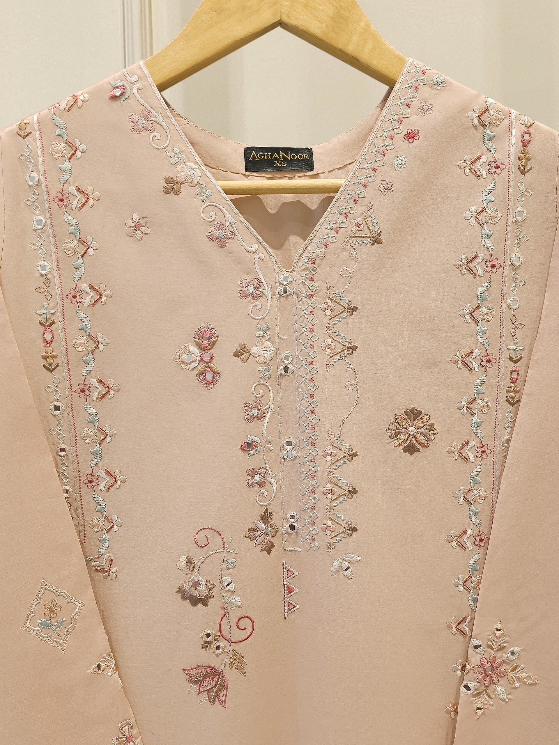 2 Piece - Embroidered Cambric Suit S112674