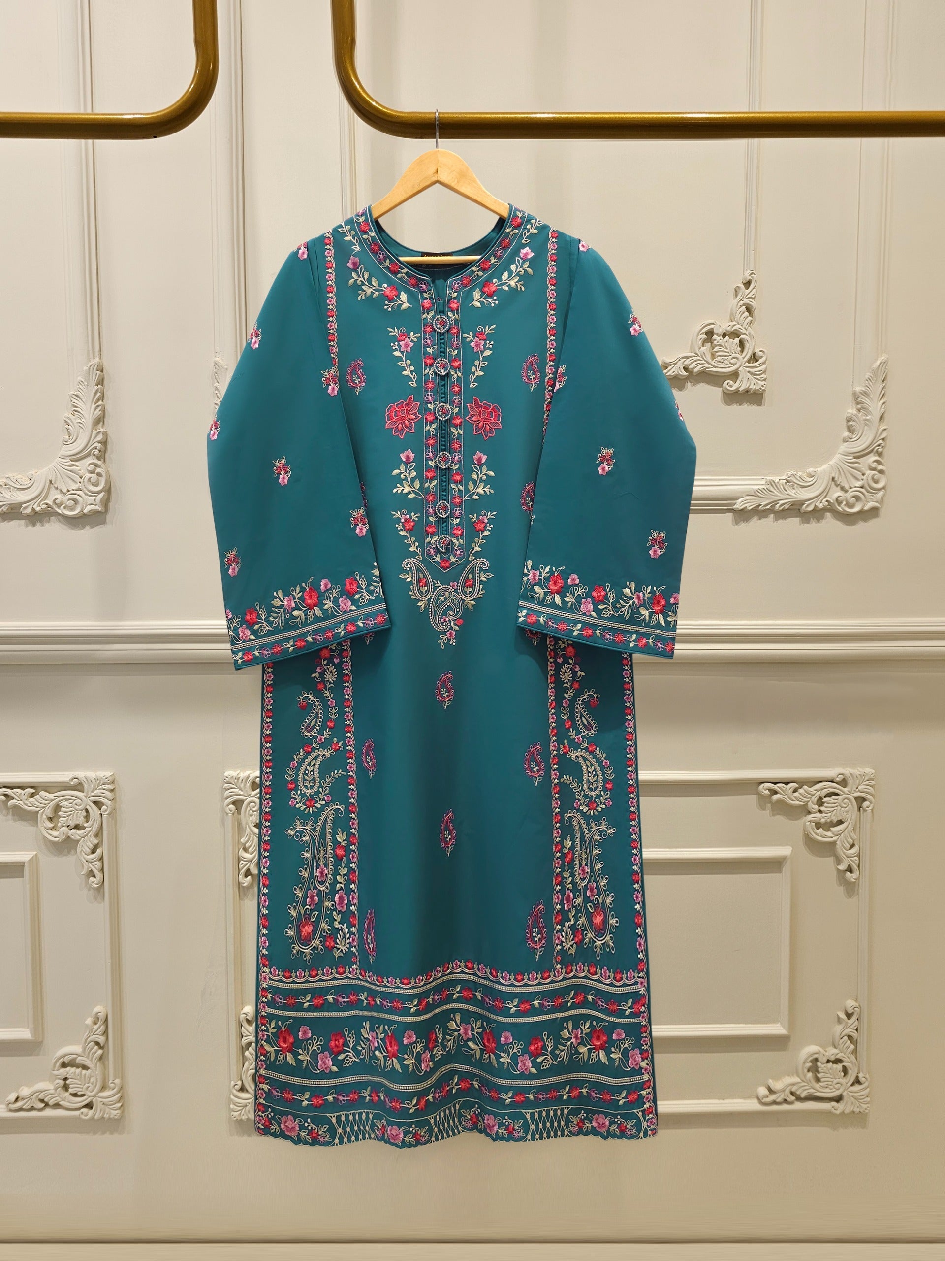 2 Piece - Embroidered Cambric Suit S112691