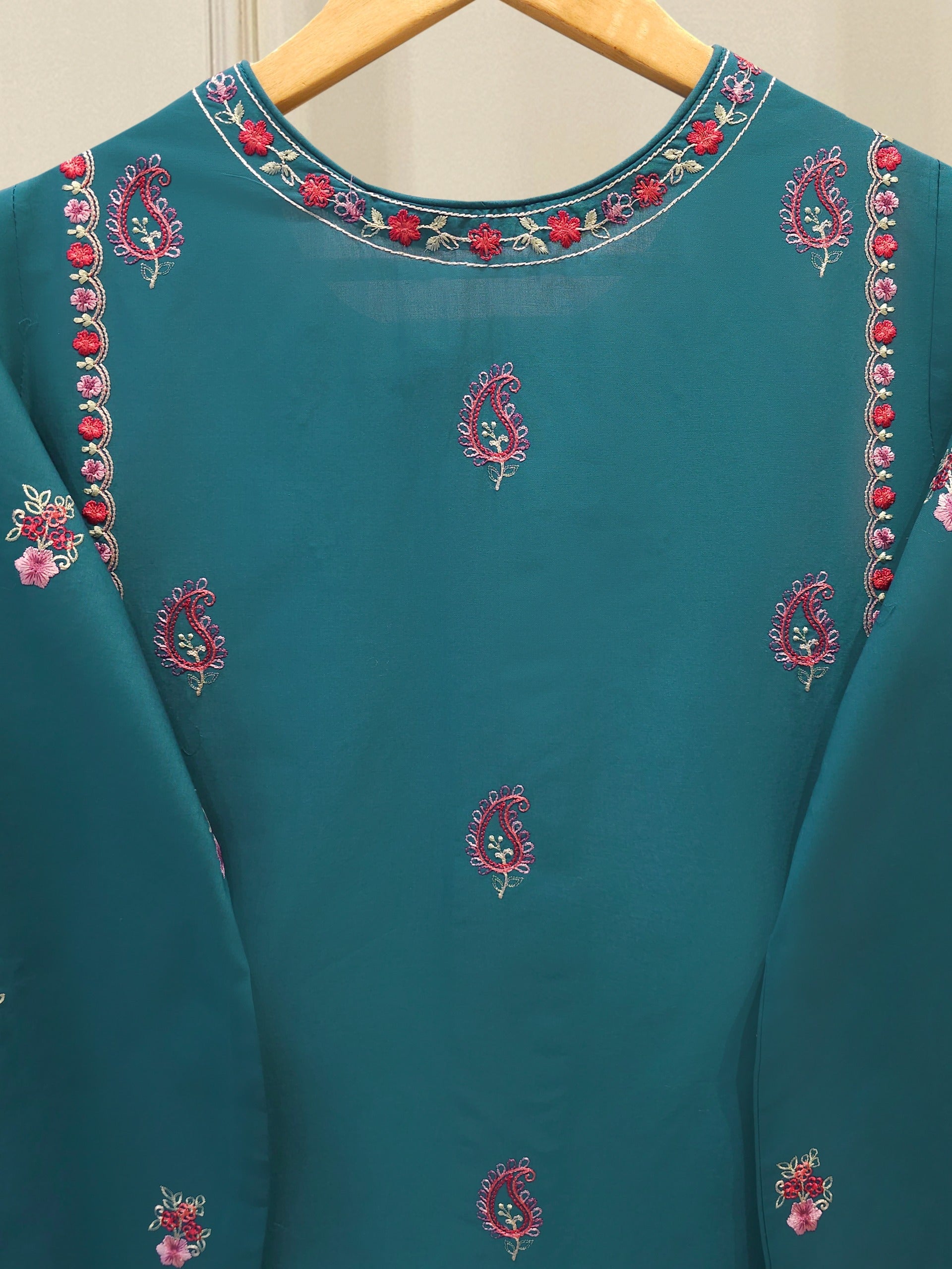 2 Piece - Embroidered Cambric Suit S112691
