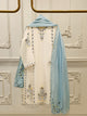 3 Piece - Pure Embroidered Cotton Net Suit S112778