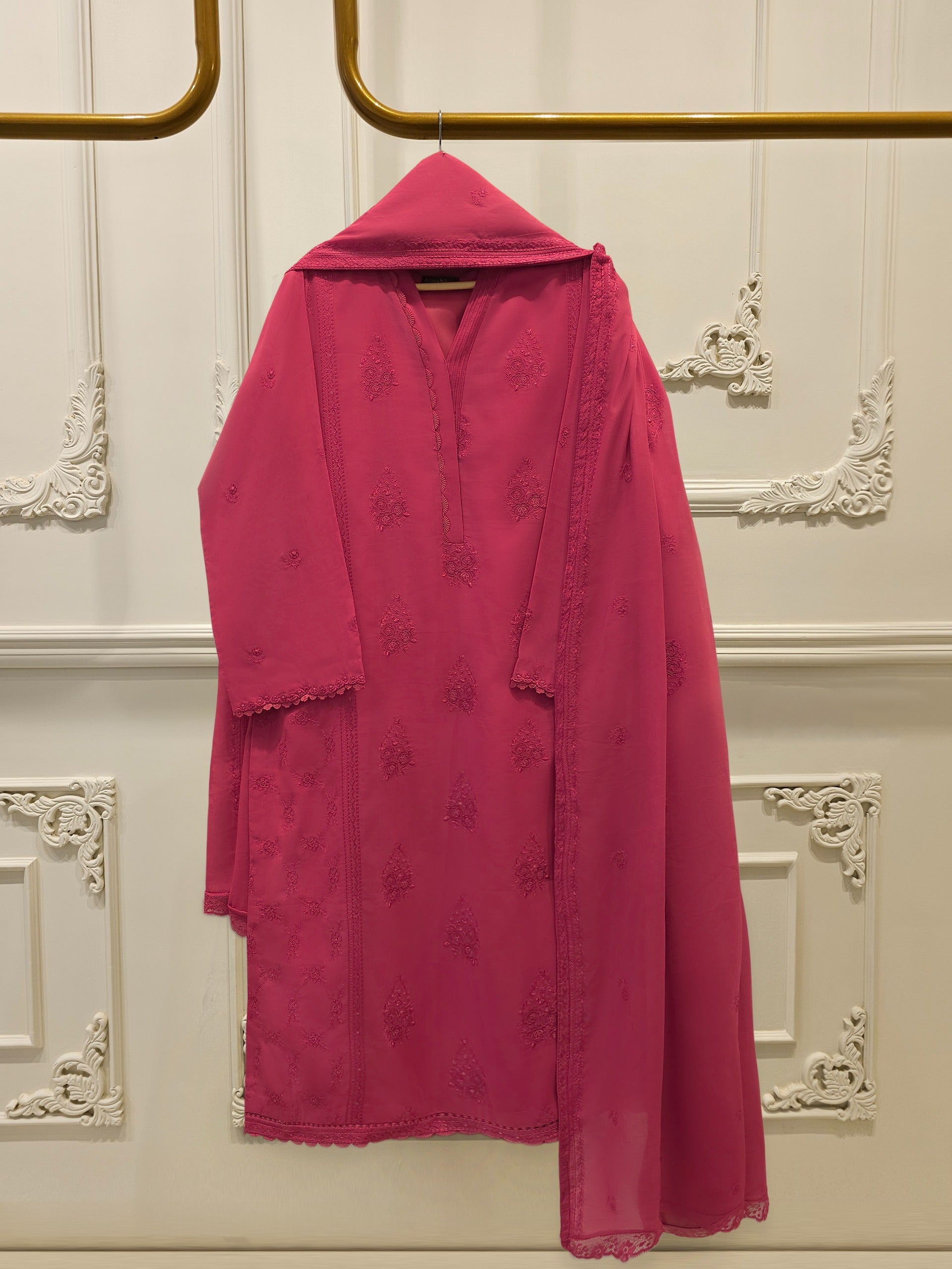3 Piece - Embroidered Swiss Voile Suit S112834