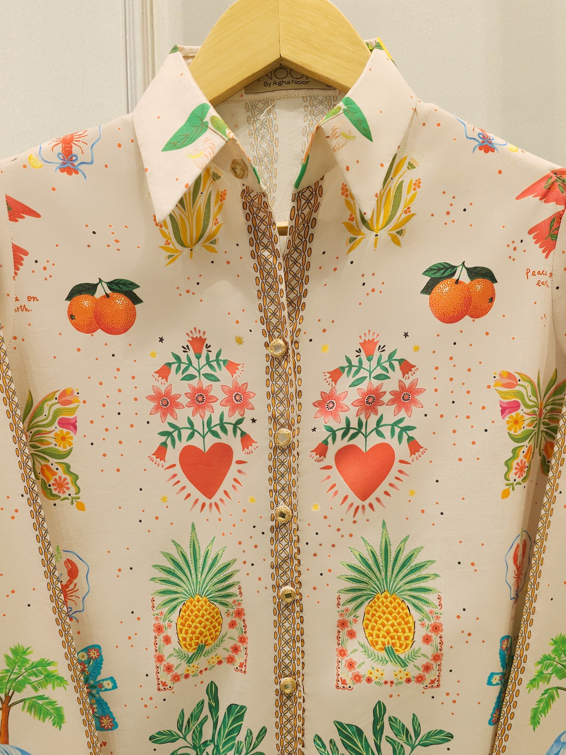 Digital Printed Cambric Shirt WS00234