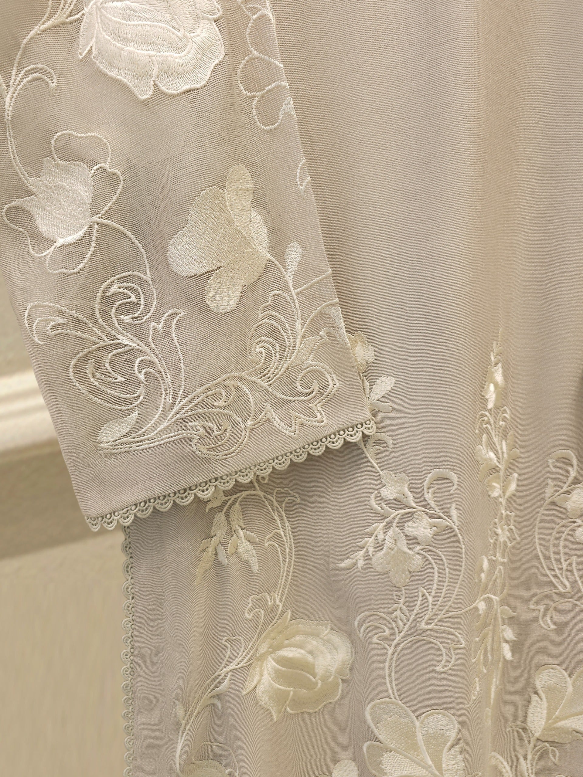 3 Piece - Pure Embroidered Cotton Net Suit S112929