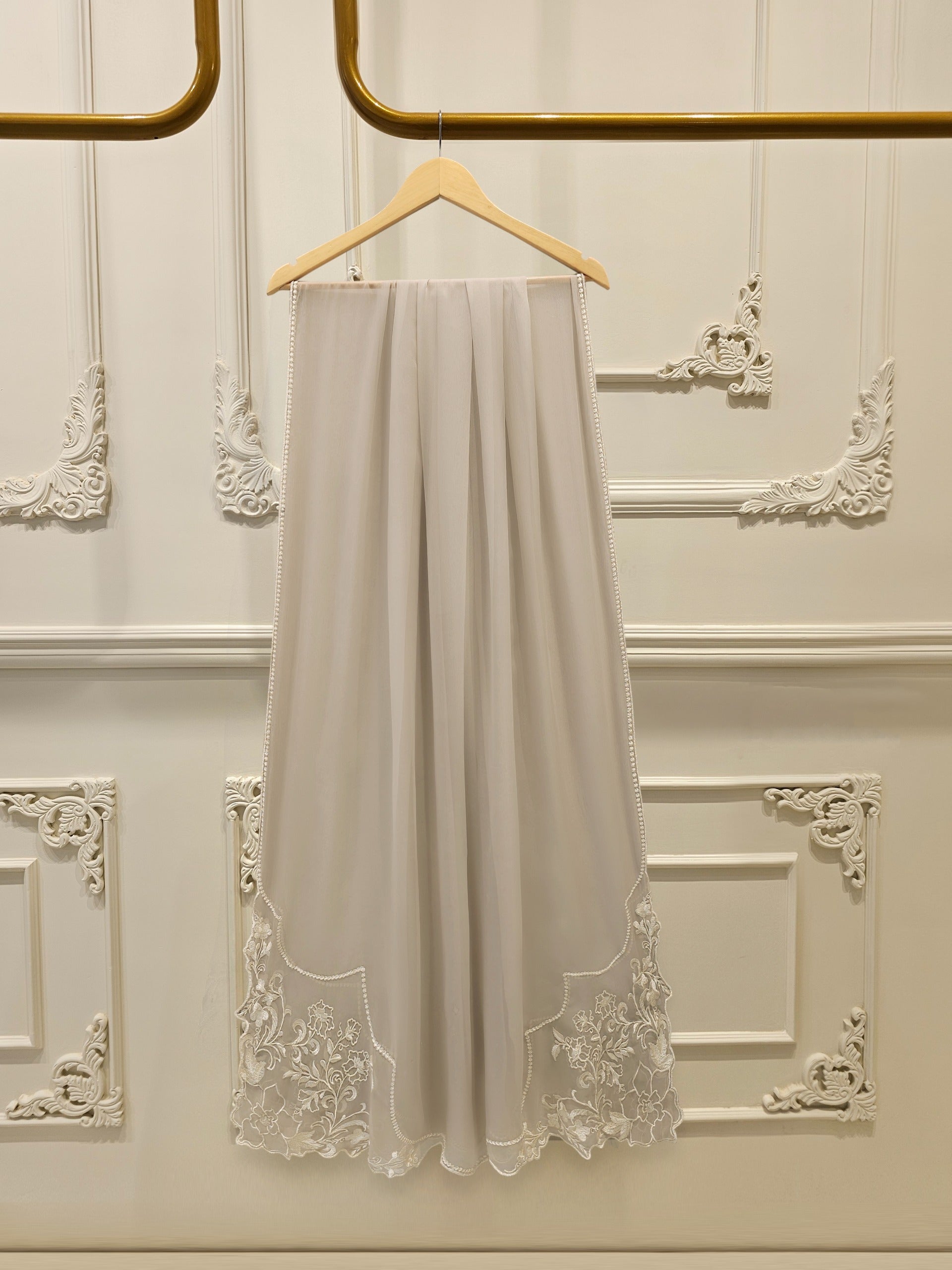 3 Piece - Pure Embroidered Cotton Net Suit S112929