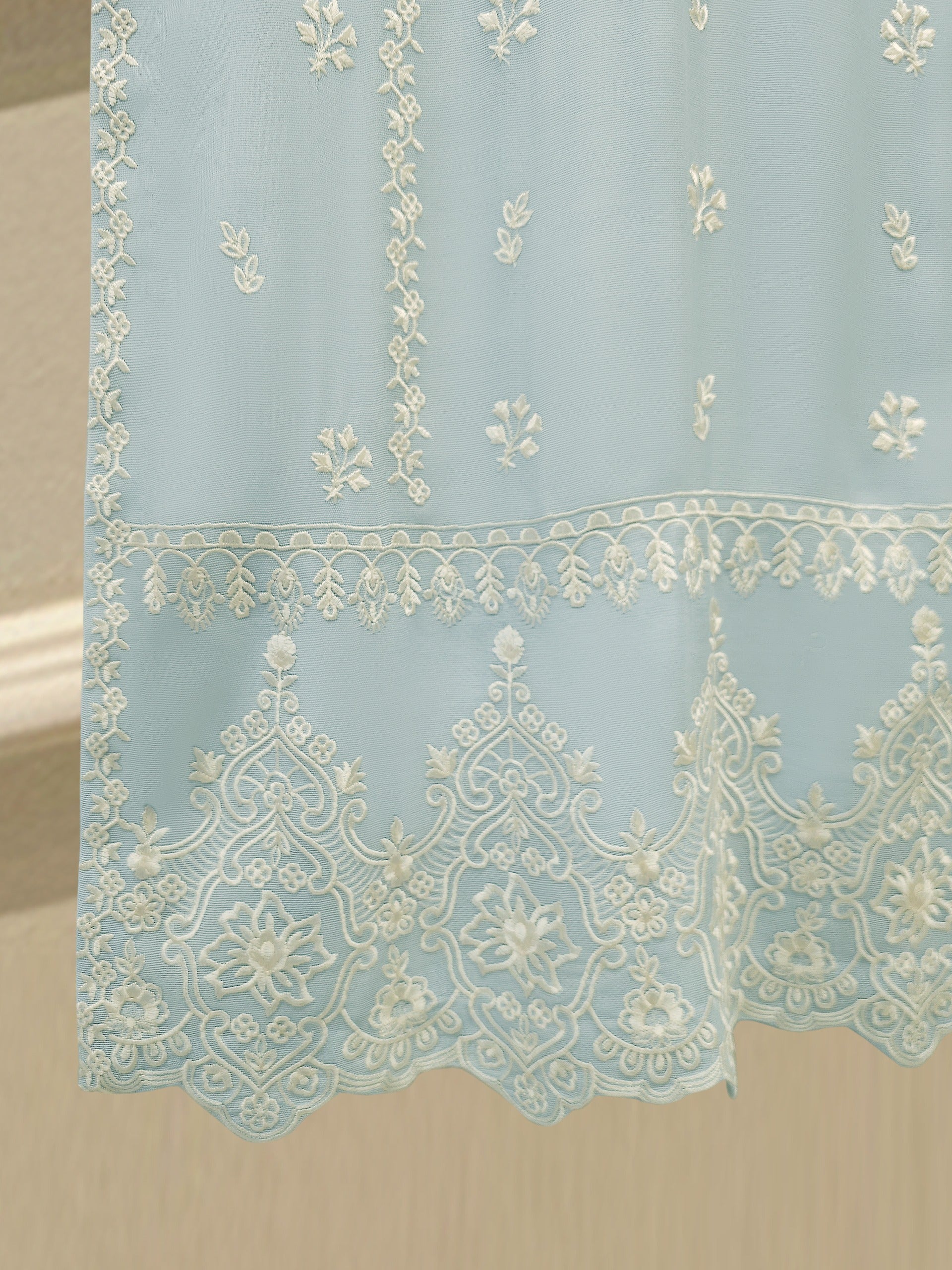 2 Piece - Pure Embroidered Cotton Net Suit S112935