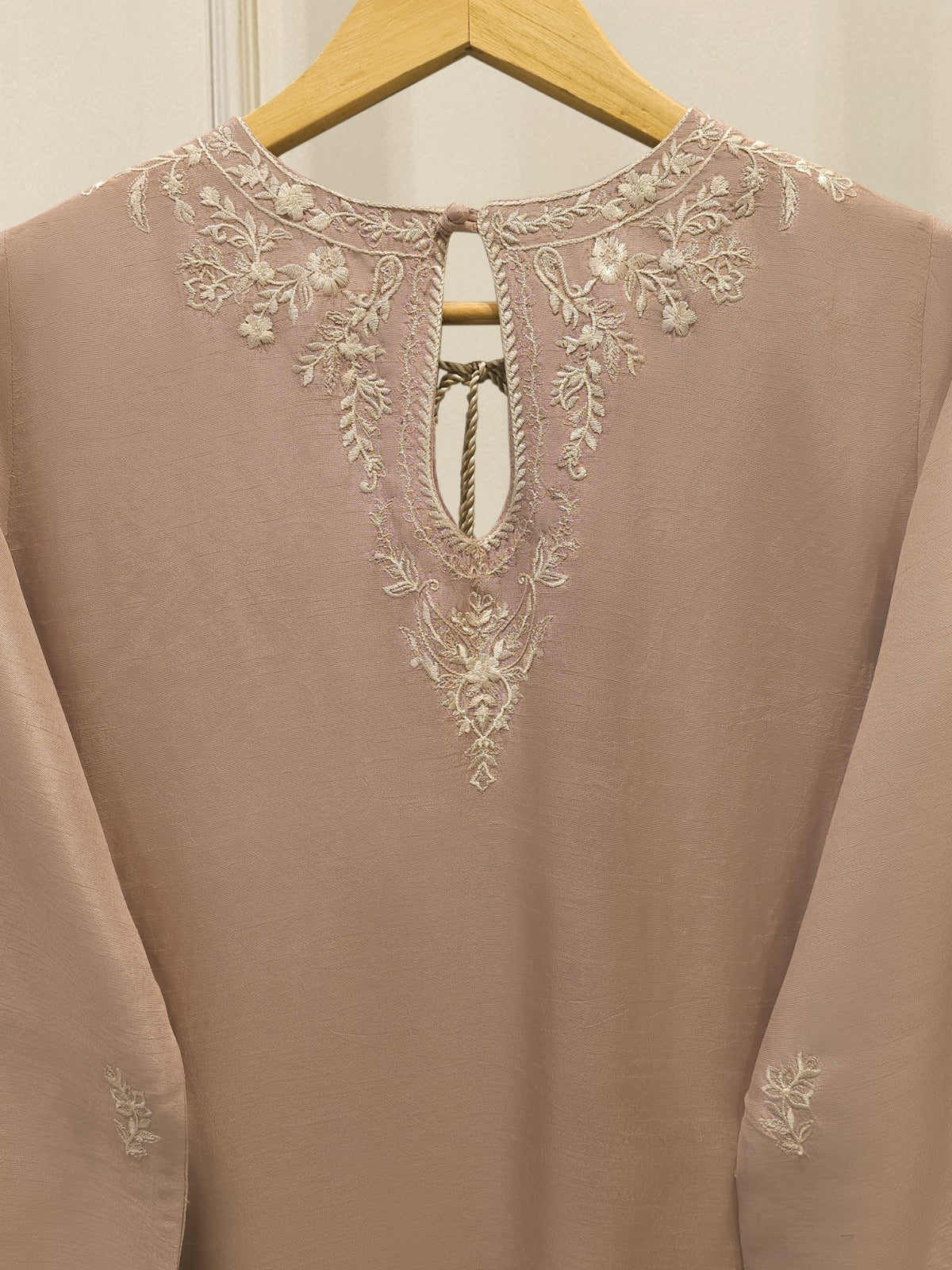 2 Piece- Pure Korean Silk Embroidered Suit S112951
