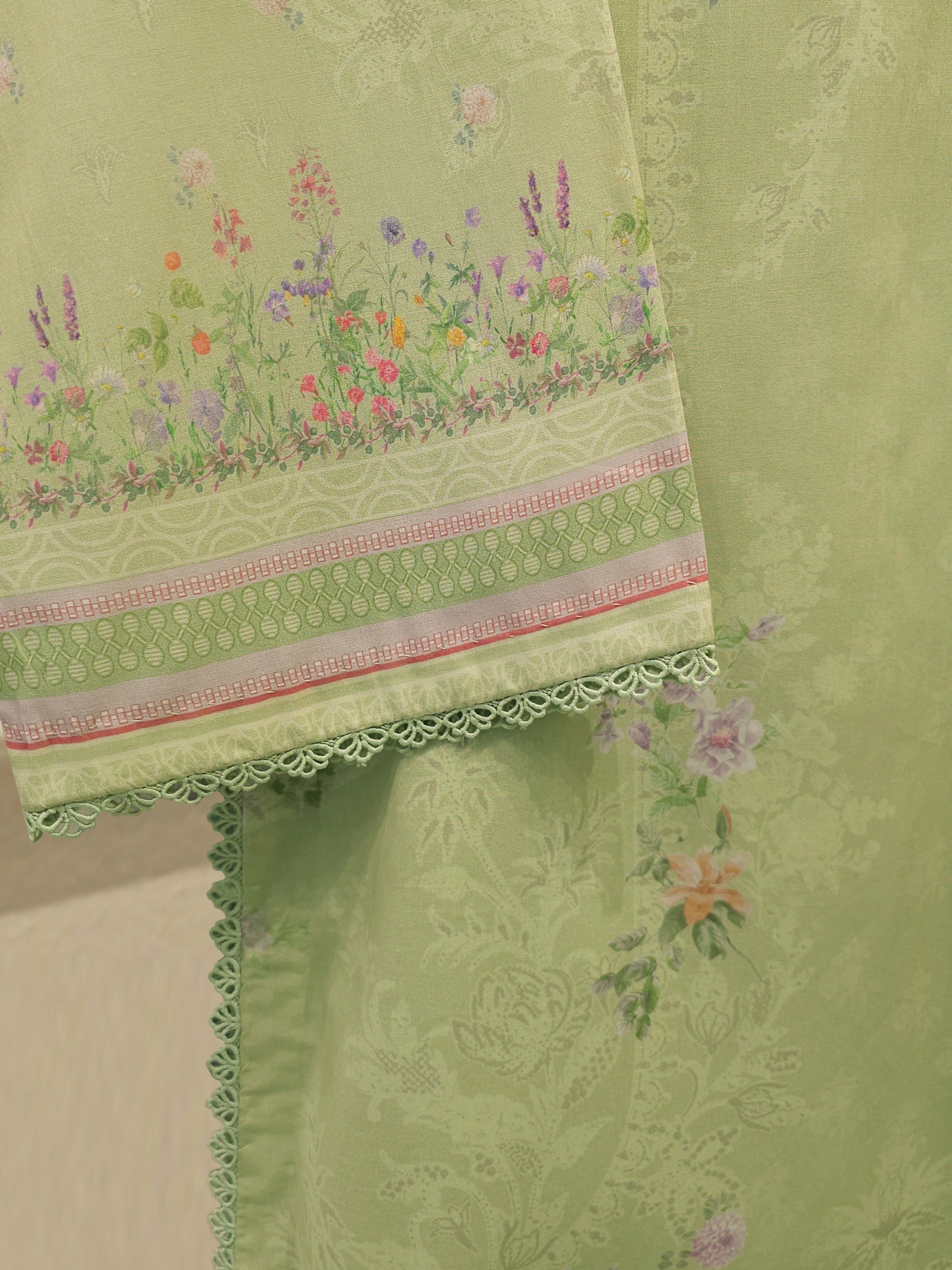 3 Piece - Digital Printed Cambric Suit S112983