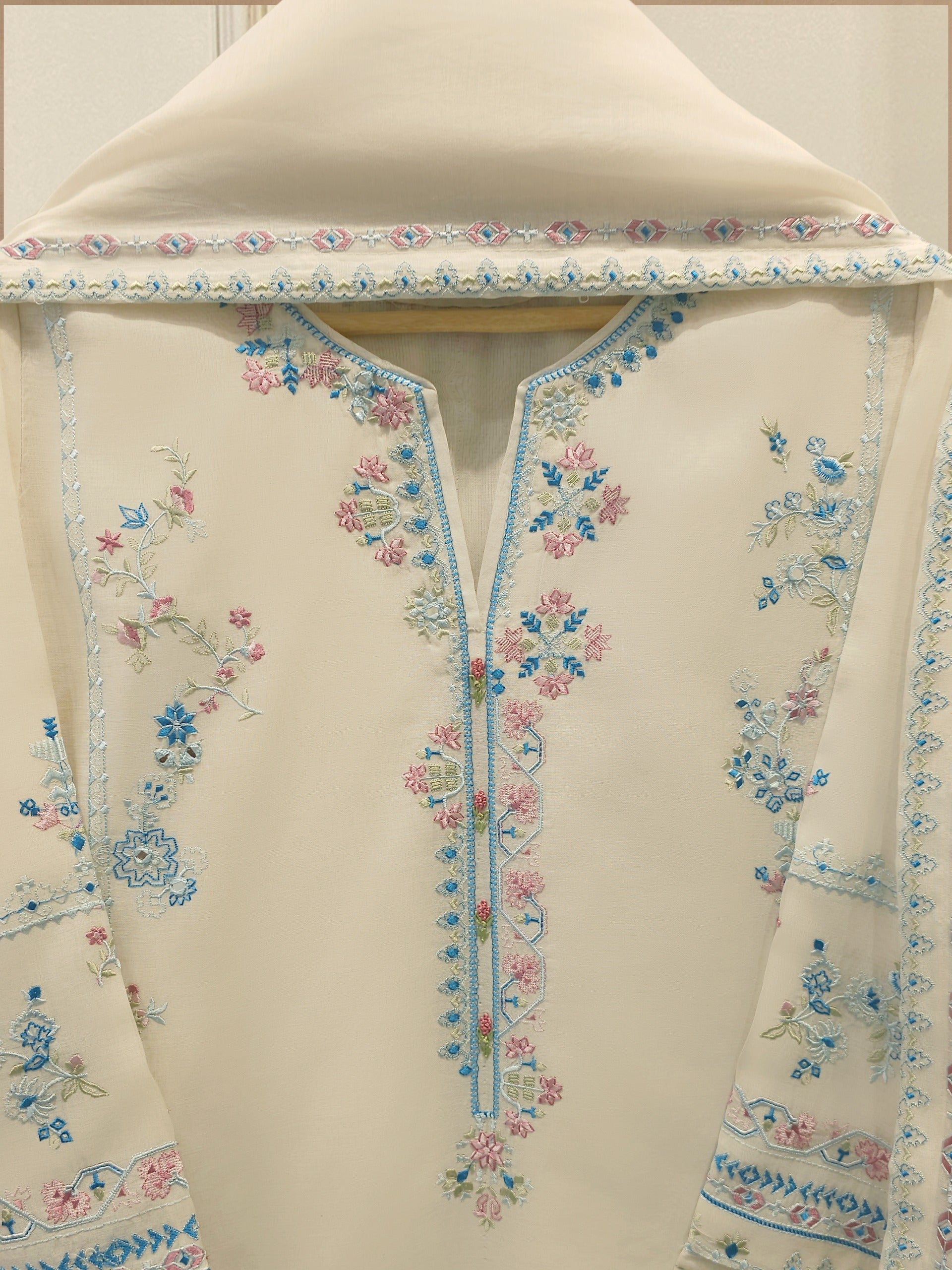 3 Piece - Embroidered Kora Cotton Suit S113019