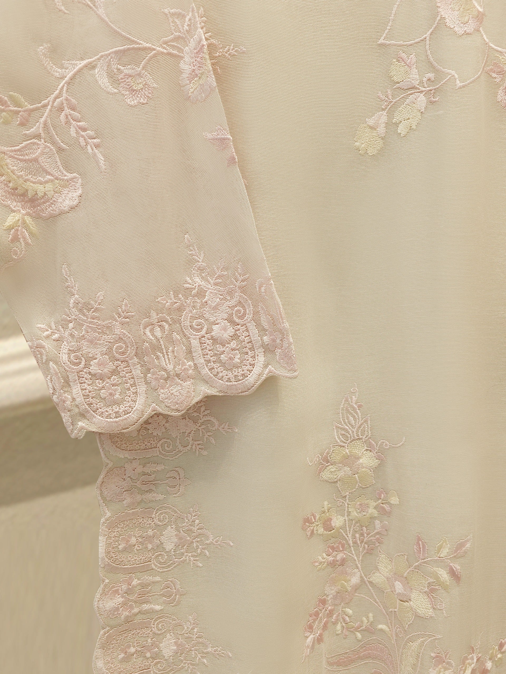 3 Piece - Pure Embroidered Cotton Net Suit S113079